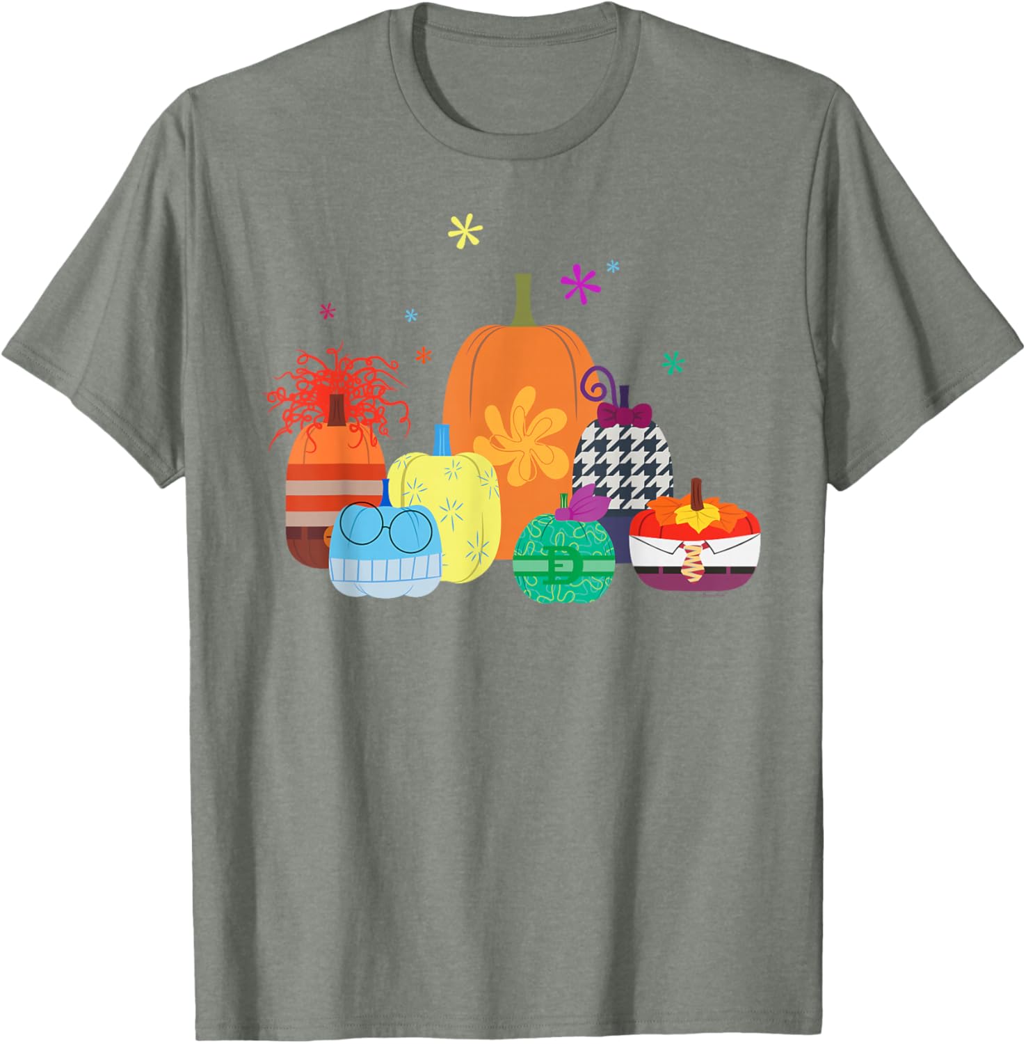 Disney Pixar Inside Out 2 Halloween Pumpkin Group T-Shirt for Fun Celebrations - 12