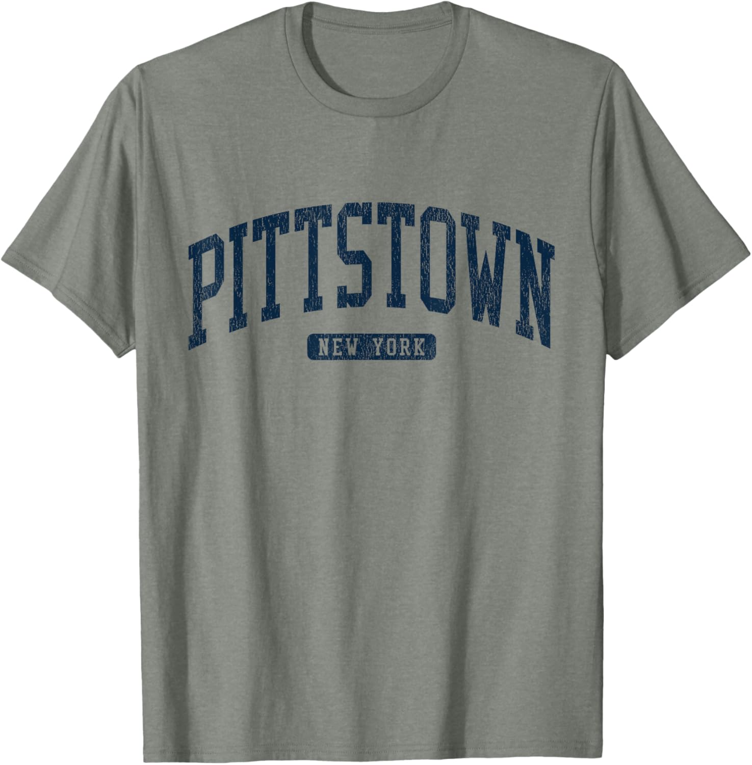 Pittstown NY College Style Blue T-Shirt for Students and Alumni - 7