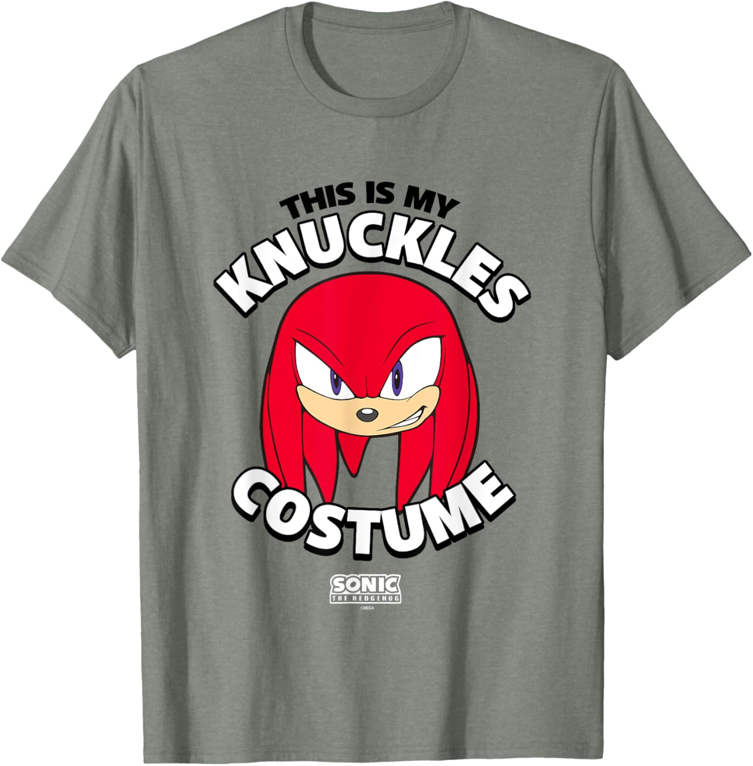 Sonic The Hedgehog Knuckles Costume T-Shirt Perfect for Halloween Fun - 9