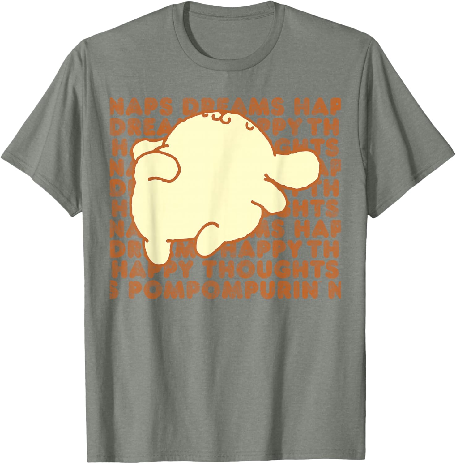 Pompompurin Happy Thoughts Nap Time T-Shirt for Cozy Relaxation - 6