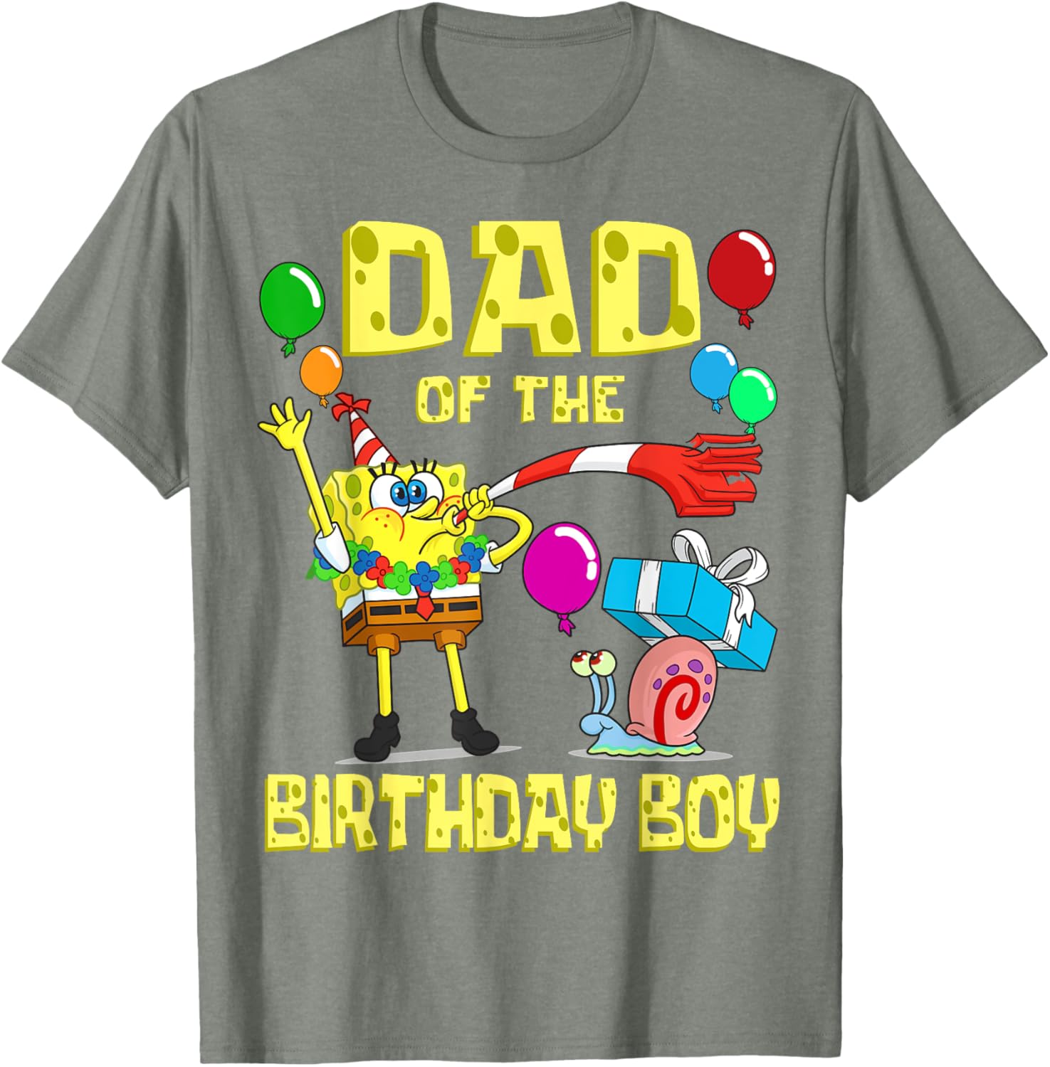 SpongeBob Daddy of the Birthday Boy Theme T-Shirt for Fun Parties - 4