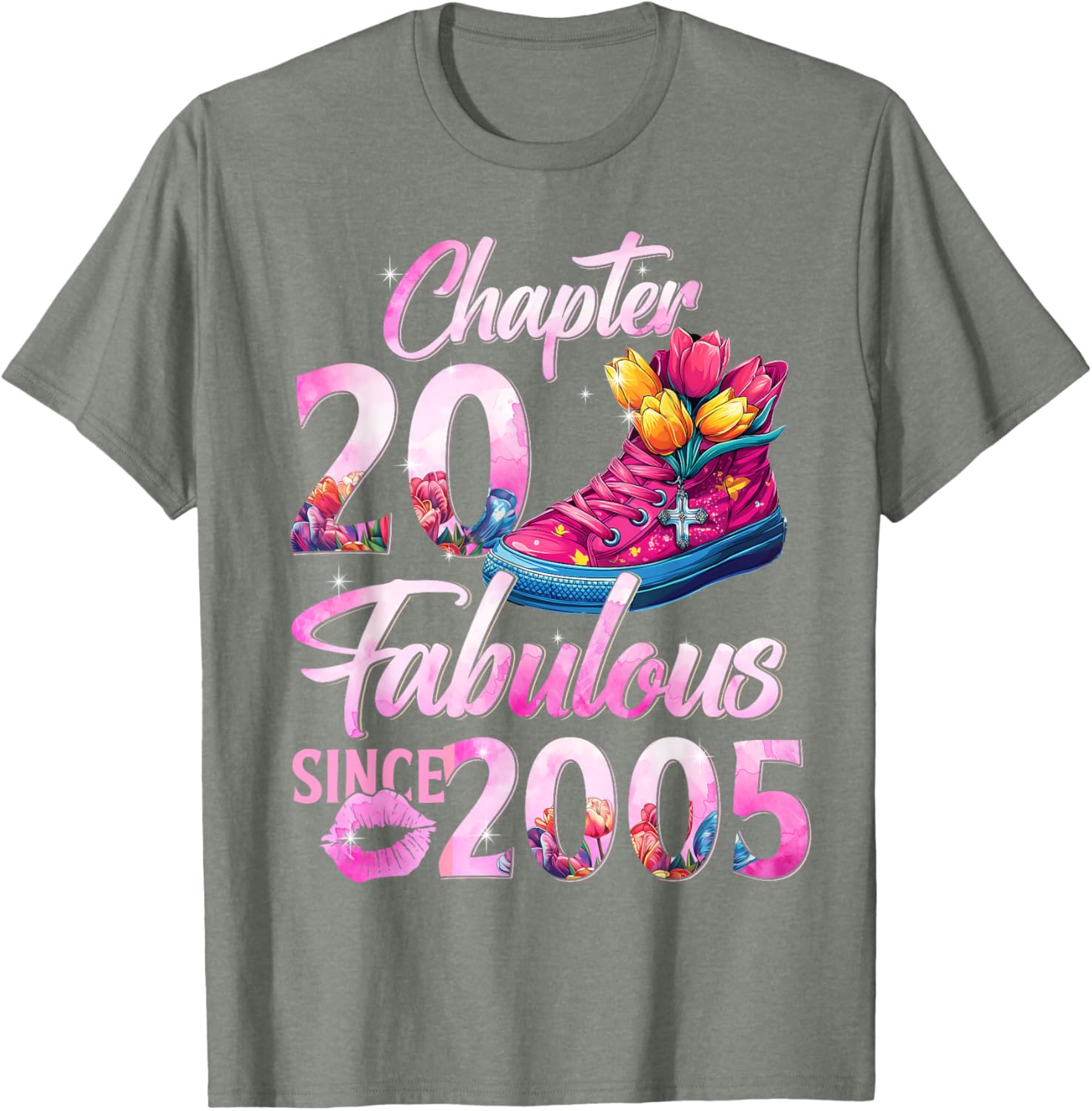 20th Birthday Queen T-Shirt Perfect Gift for 2005 EST Celebration - 6