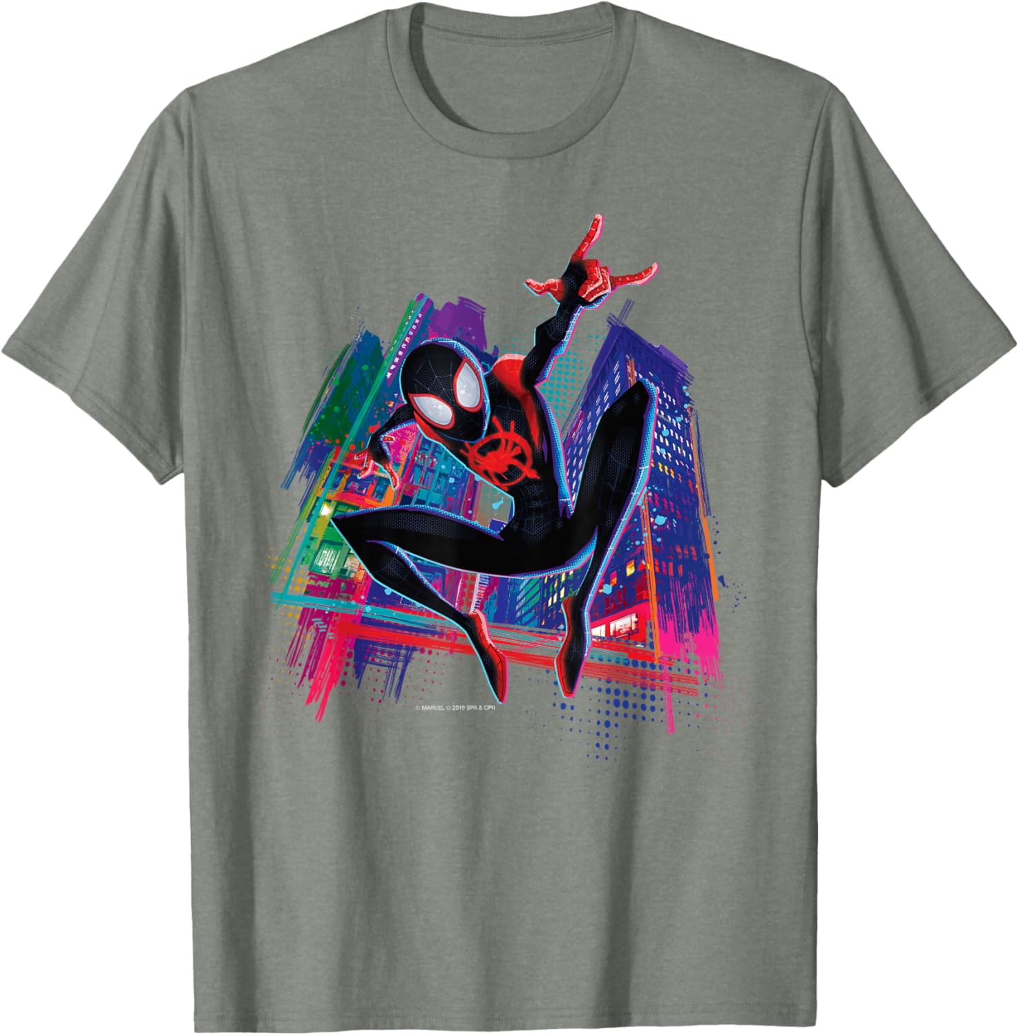 Spider-Man Miles Morales Graffiti City T-Shirt for Stylish Fans - 22