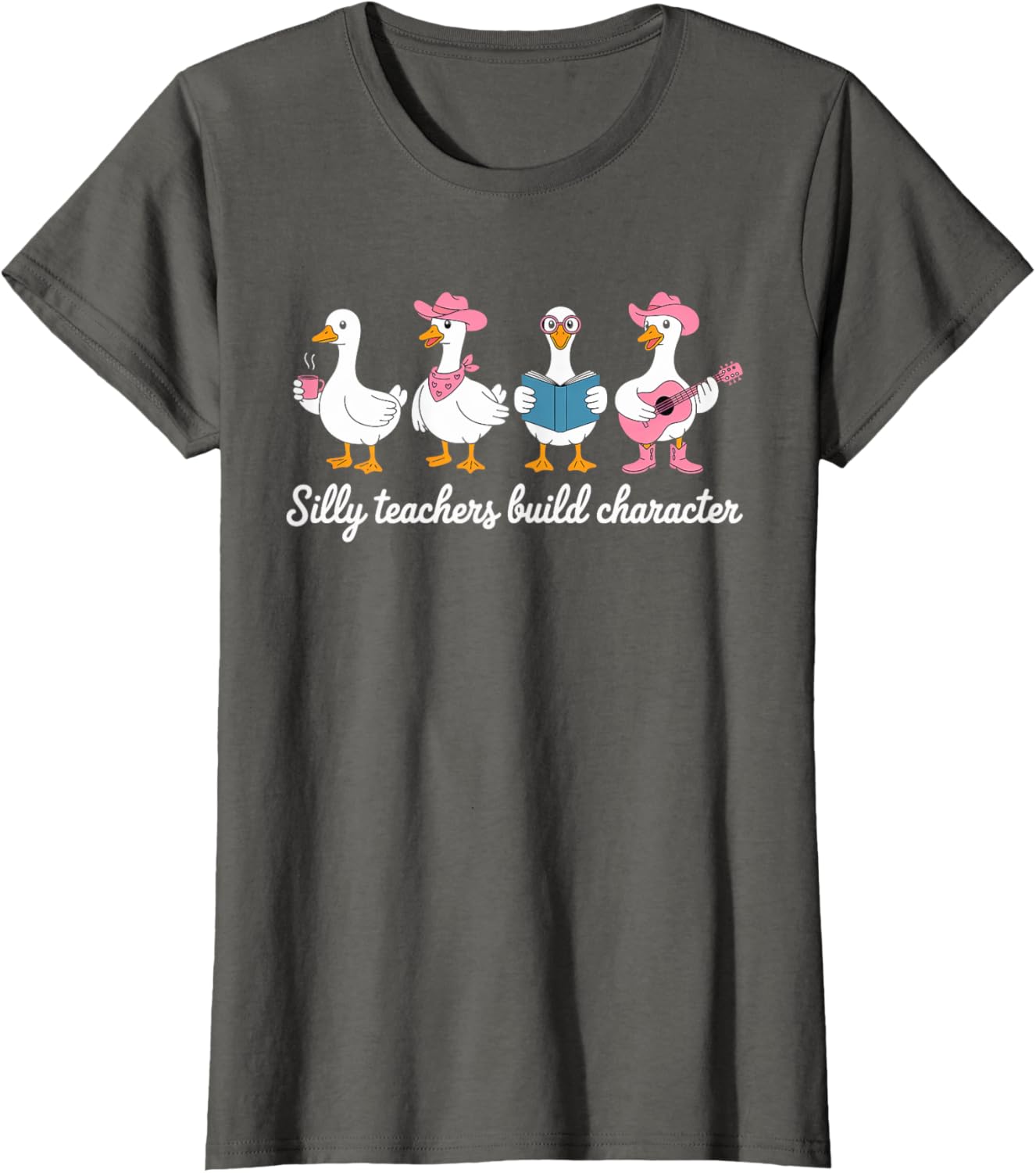 Funny Goose Back to School T-Shirt for Teachers - Silly Character Design - 5