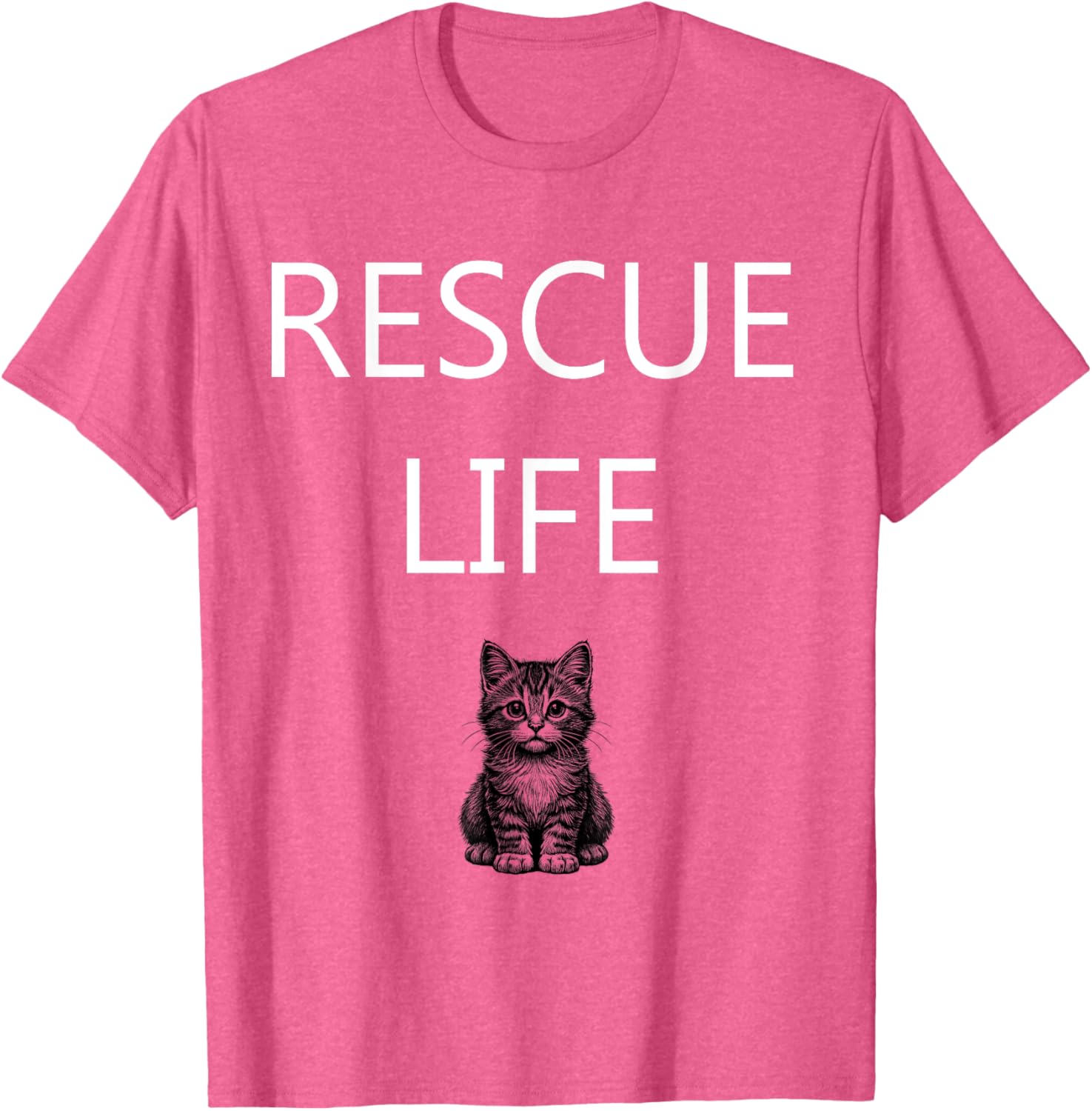 Rescue Life Kitten Animal Welfare T-Shirt for Cat Lovers and Advocates - 7