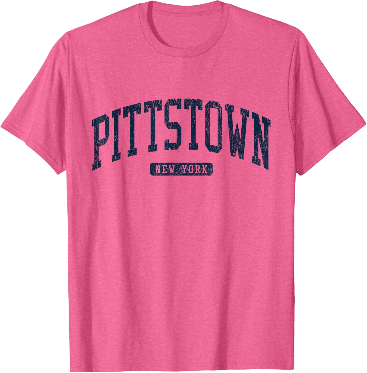 Pittstown NY College Style Blue T-Shirt for Students and Alumni - 16