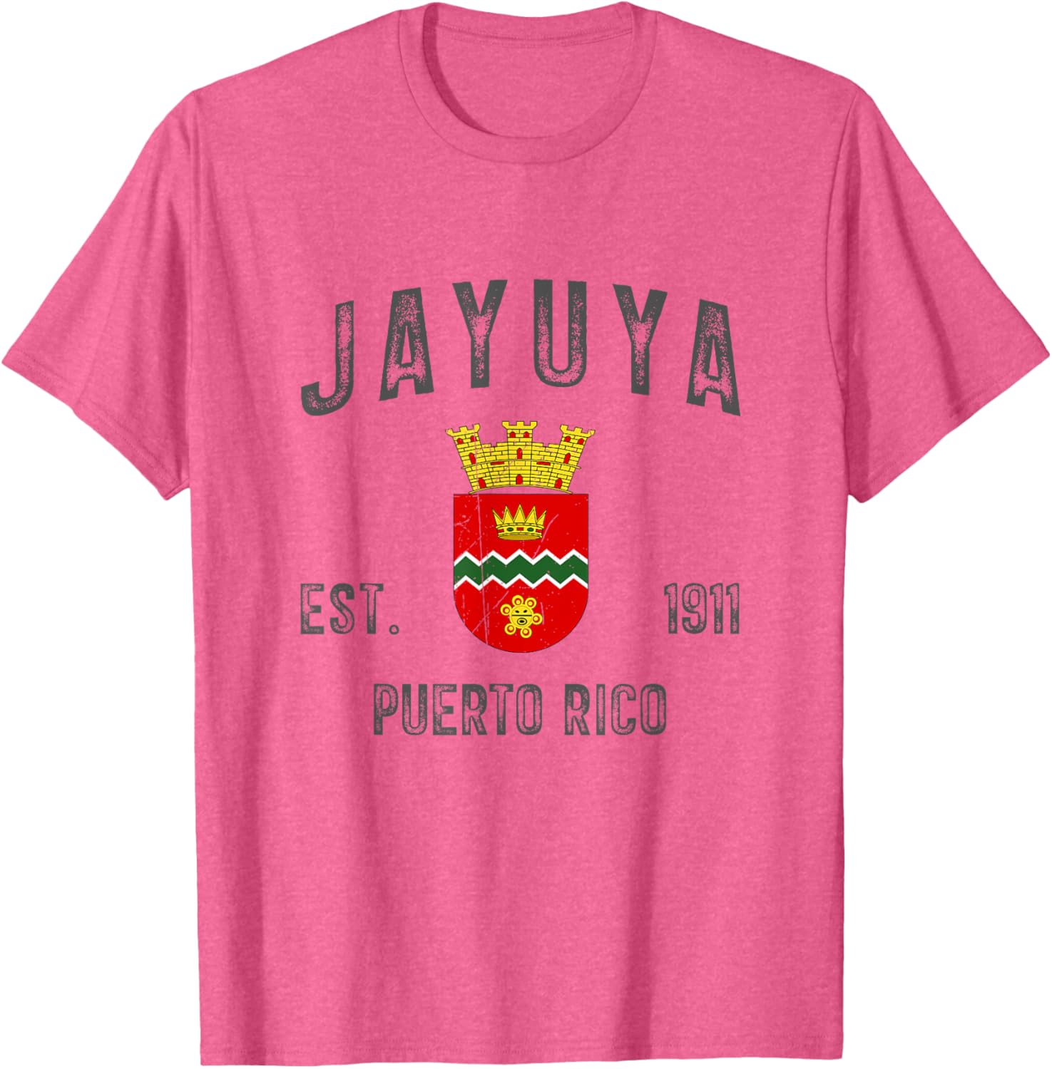 Vintage Jayuya Puerto Rico Flag T-Shirt Established 1911 for Proud Islanders - 7