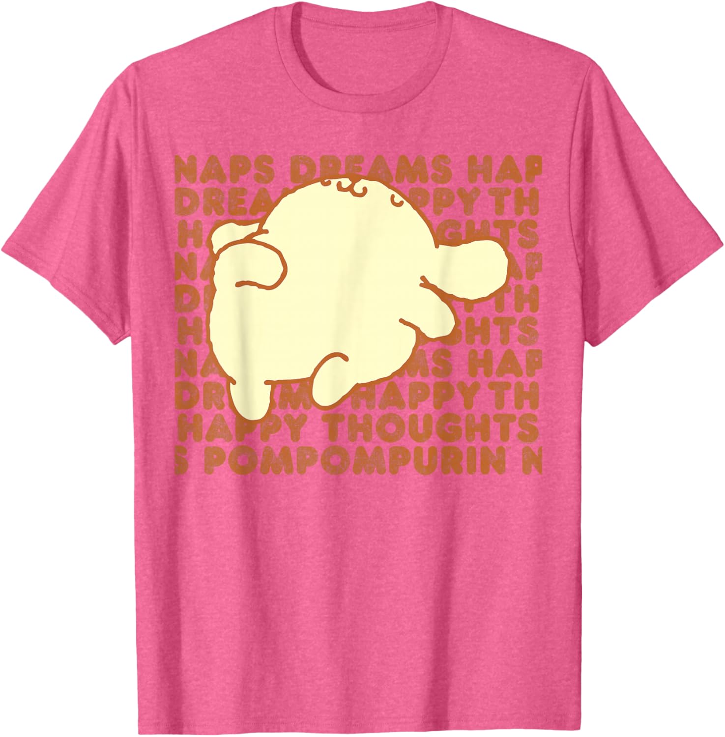 Pompompurin Happy Thoughts Nap Time T-Shirt for Cozy Relaxation - 17