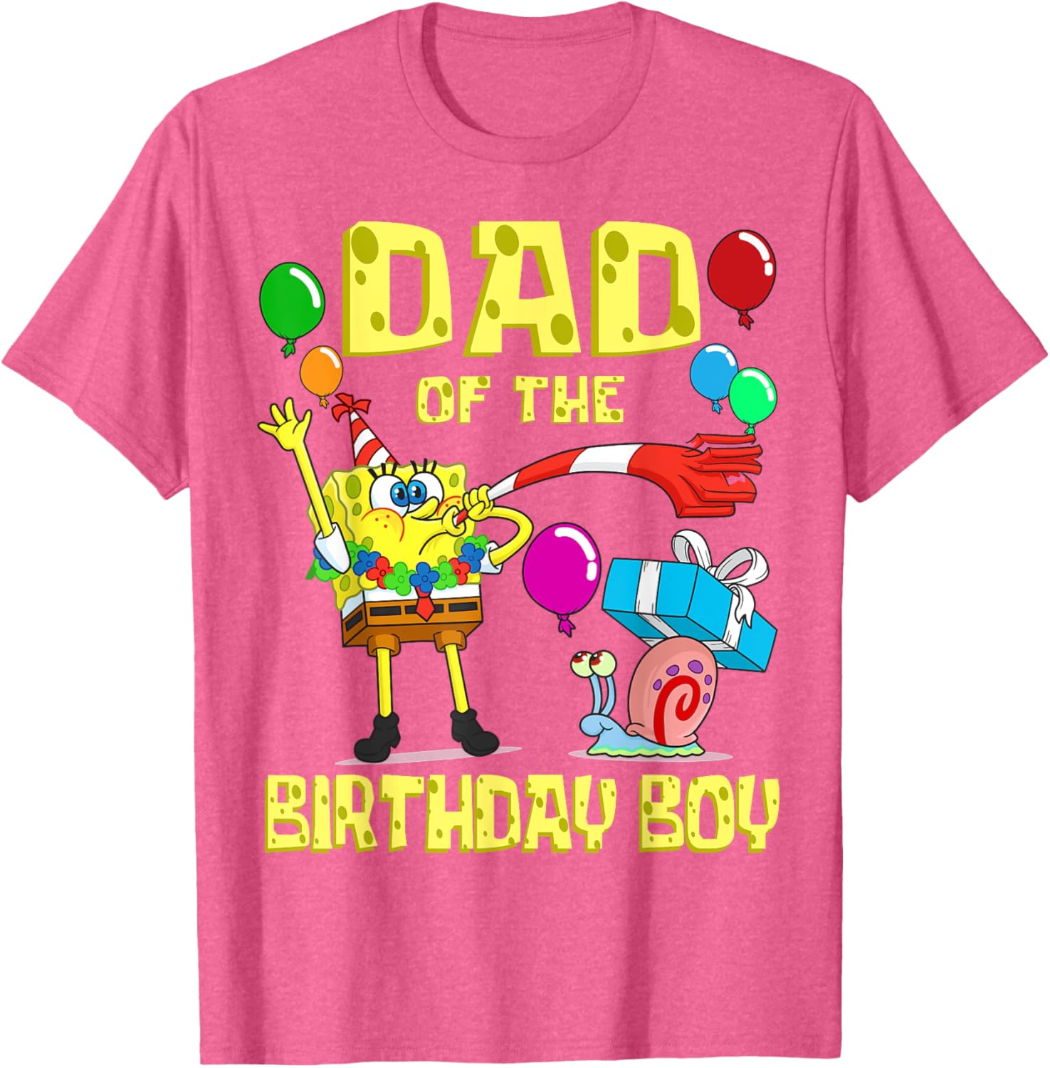 SpongeBob Daddy of the Birthday Boy Theme T-Shirt for Fun Parties - 10