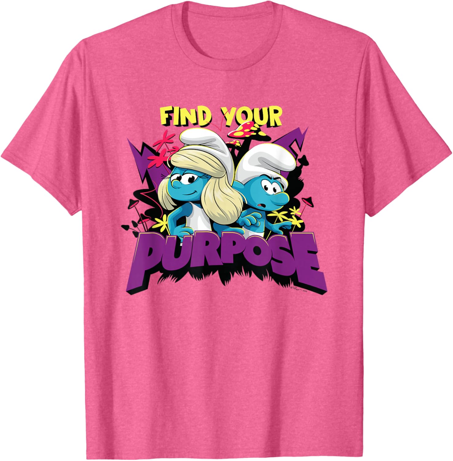 Smurfs Movie T-Shirt for Fans - Smurfette and No Name Design - 2