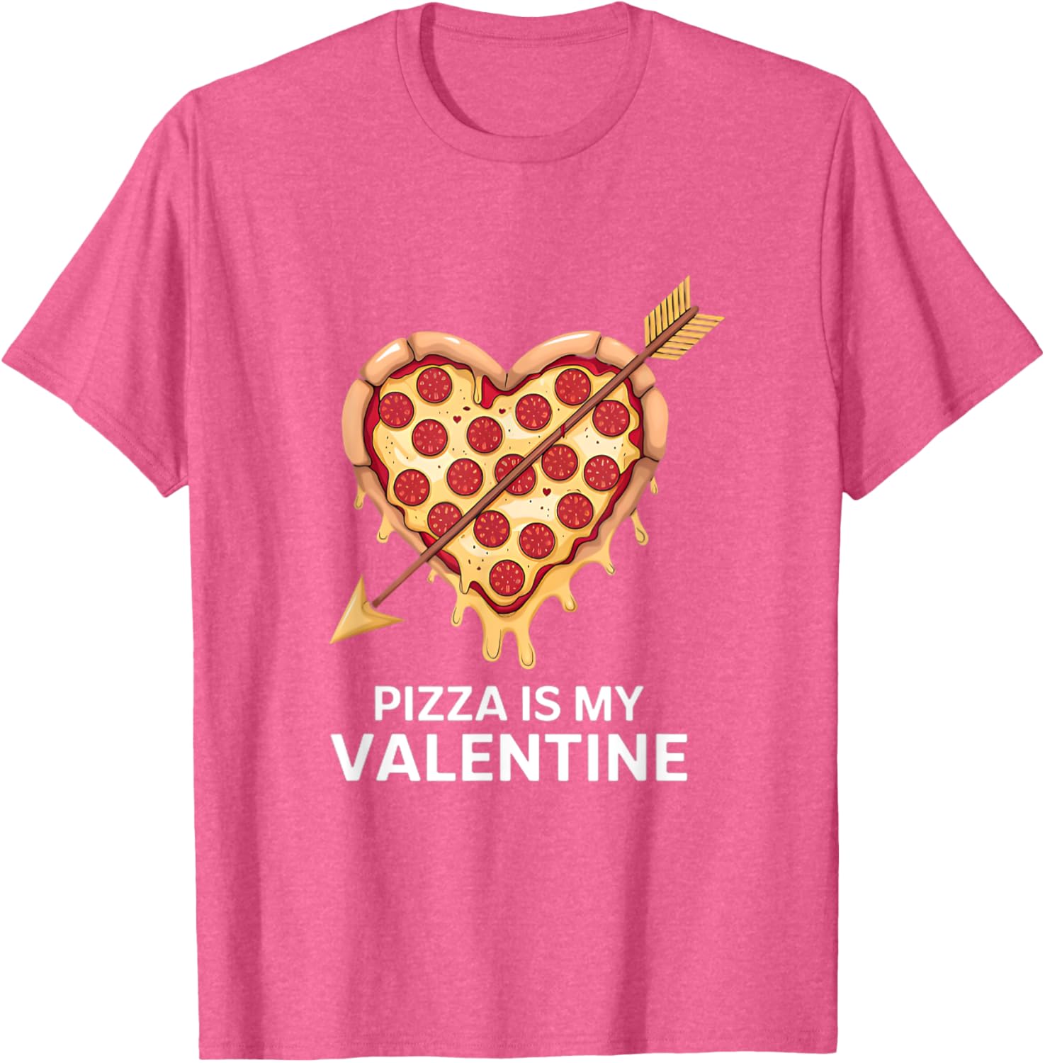 Pizza Is My Valentine Funny Valentine's Day T-Shirt for Pizza Lovers - 2