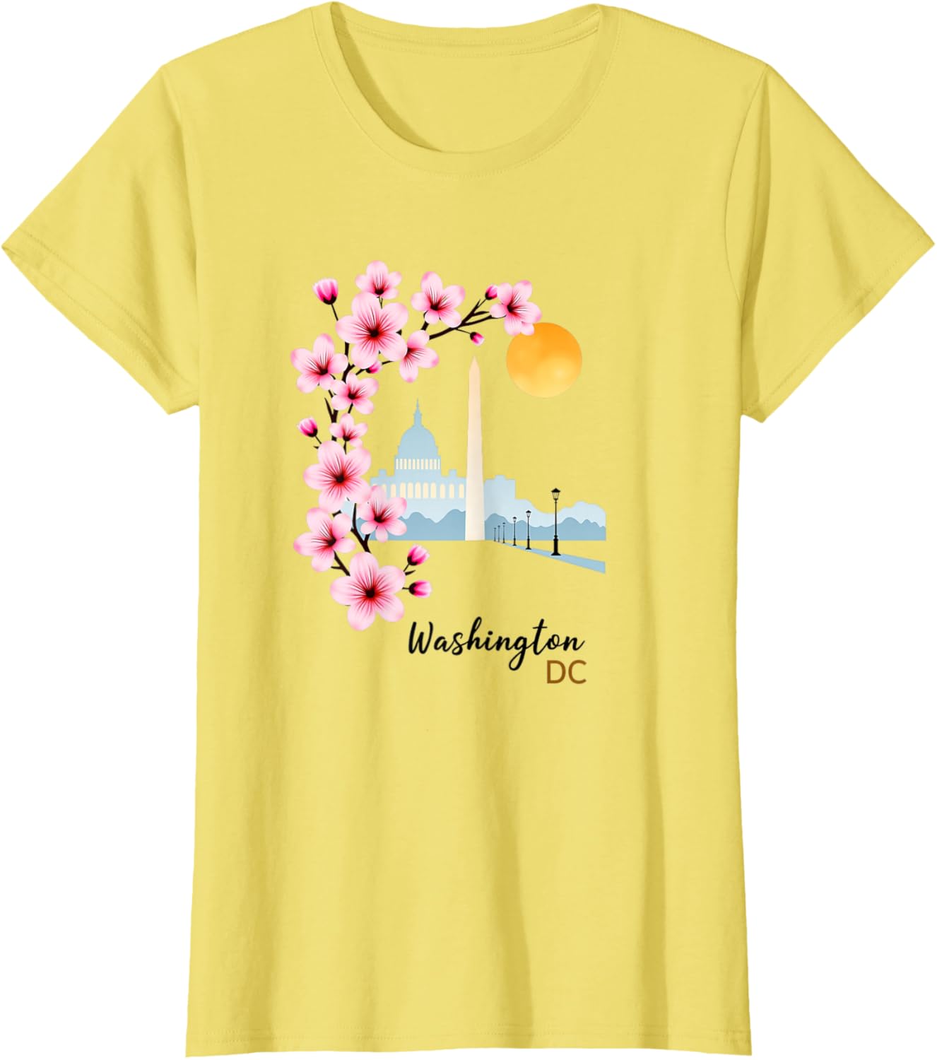 Retro Washington DC Pride Cherry Blossom T-Shirt for Vintage Lovers - 3