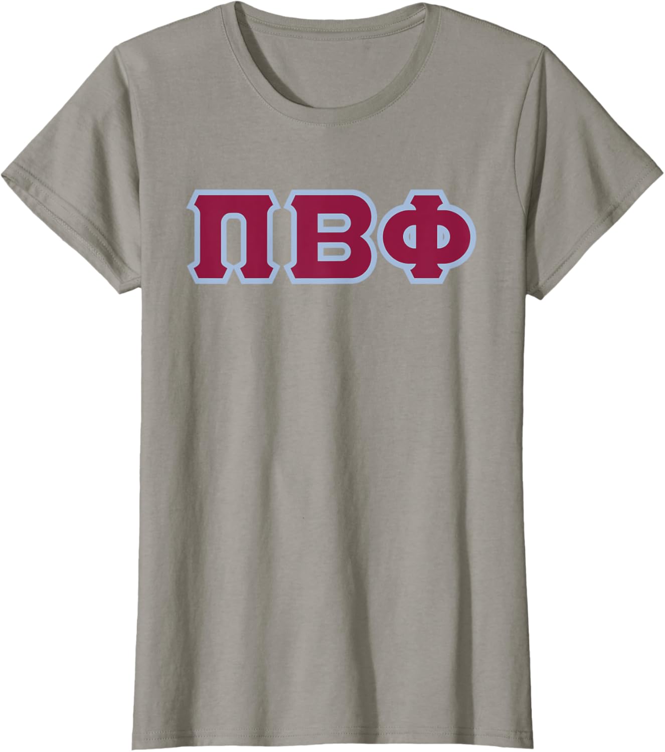 Pi Beta Phi Official Licensed T-Shirt with Silver Blue Letters for Women - 7