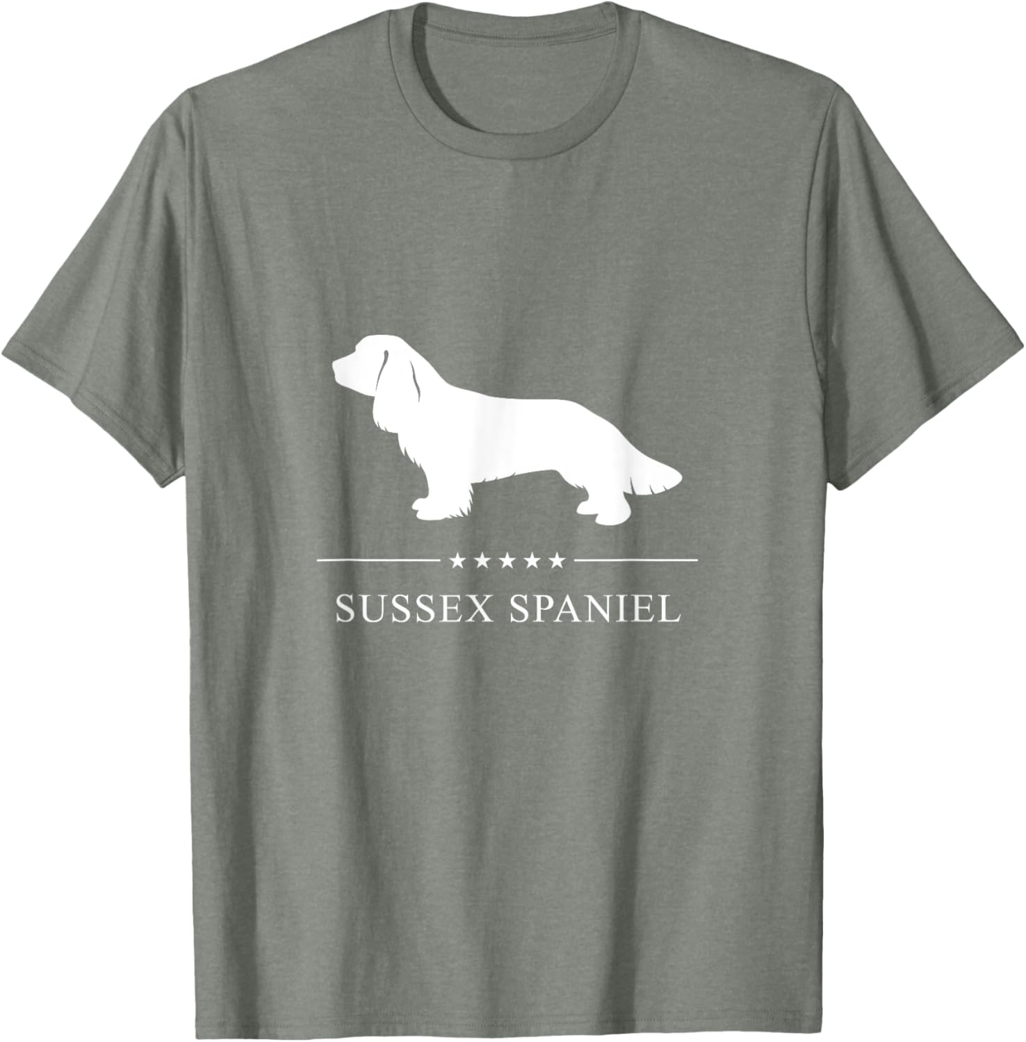 Stylish Sussex Spaniel Silhouette T-Shirt for Dog Lovers - Unisex Design - 19