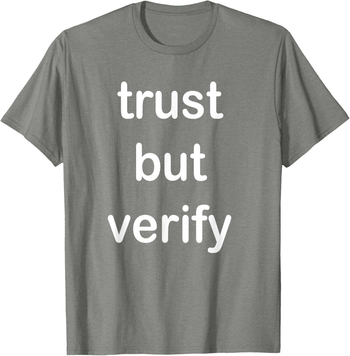 Trust But Verify T-Shirt for Casual Style in Clothing and Footwear - 21