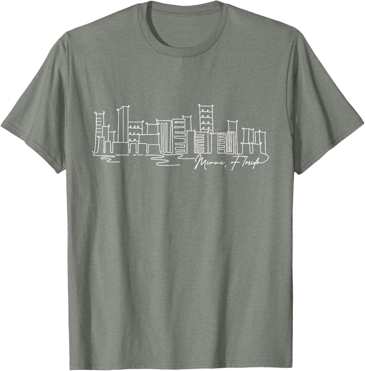 Signature Miami City Skyline T-Shirt Florida Souvenir Gift for Everyone - 7