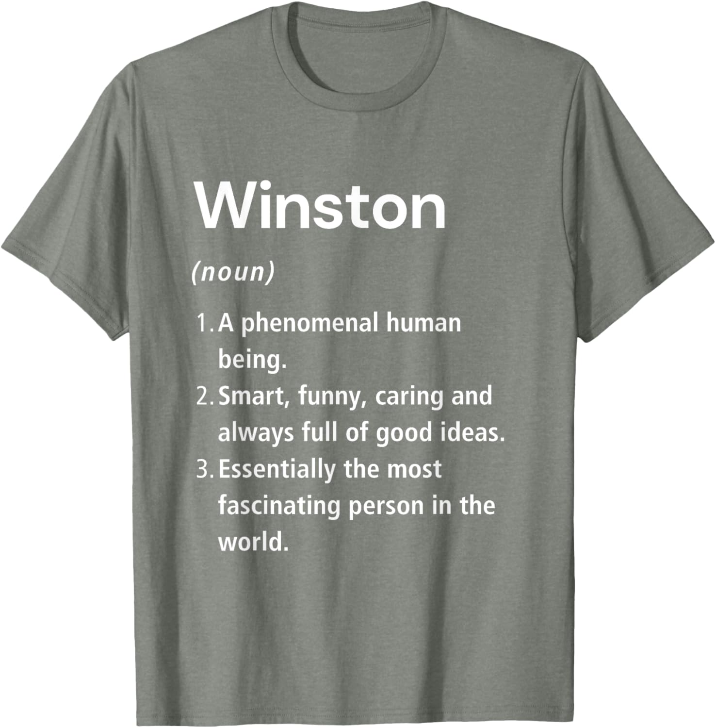 Winston Name Definition Funny Dictionary T-Shirt for Humorous Style - 7