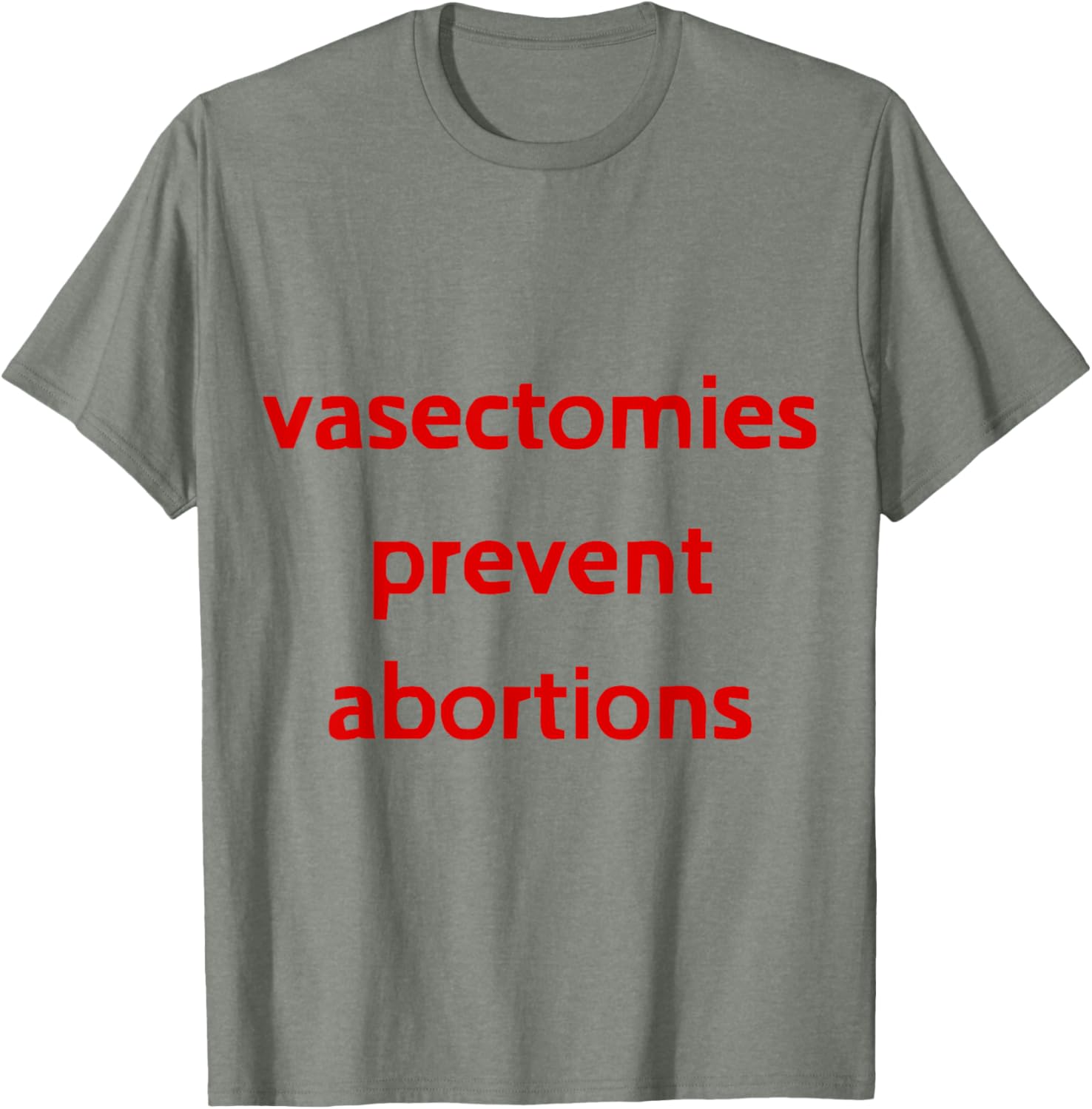 Pro Choice Male Contraception T-Shirt - Vasectomies Prevent Abortions - 18
