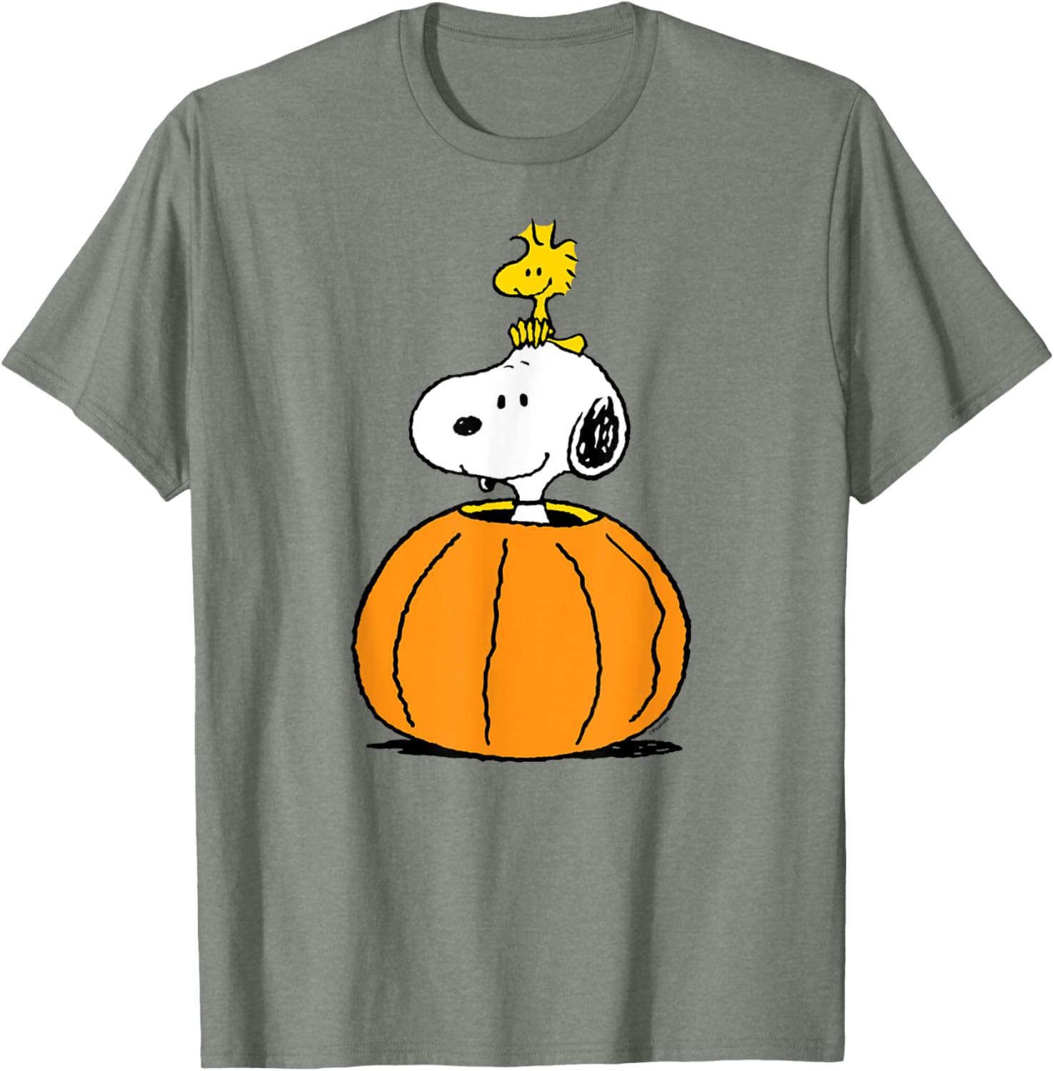 Snoopy Pumpkin T-Shirt with Woodstock Cute Fall Design for Peanuts Fans - 2