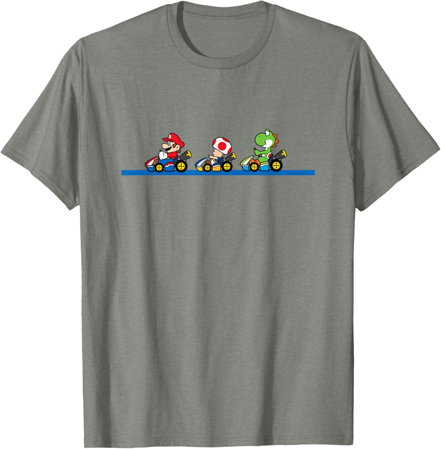 Vintage Mario Kart T-Shirt featuring Yoshi, Toad, and Mario Racing Fun - 16