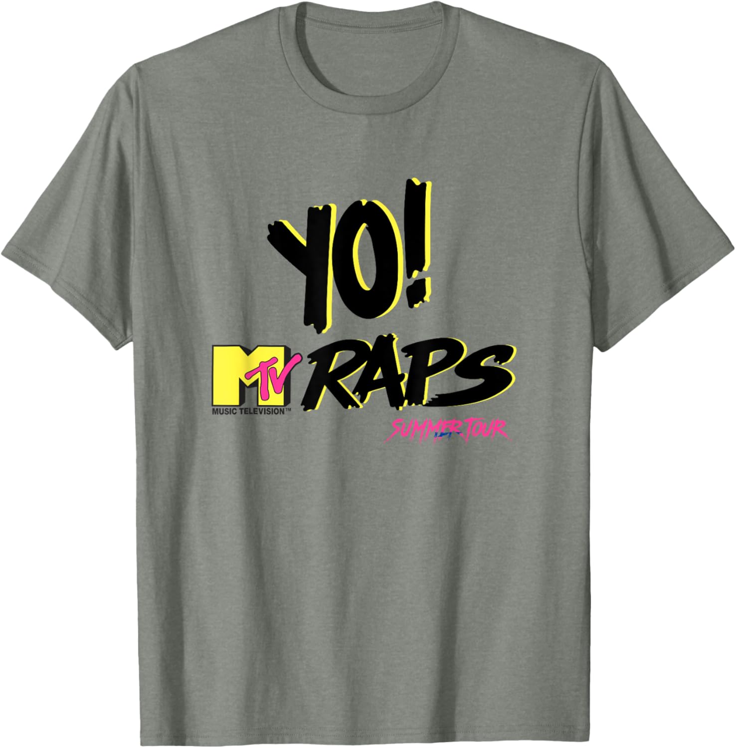 Yo MTV Raps Neon 90s Hip Hop T-Shirt for Stylish Summer Vibes - 3