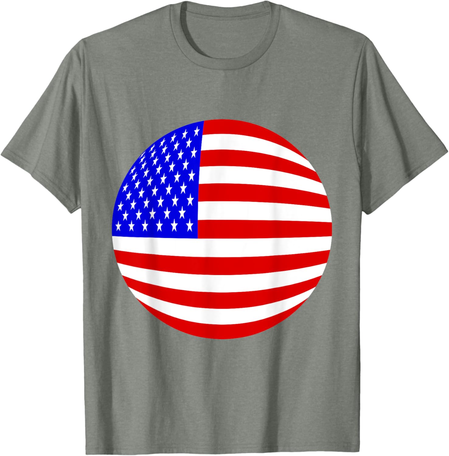 Patriotic American Flag T-Shirt with Stars and Stripes in Red and Blue - 4