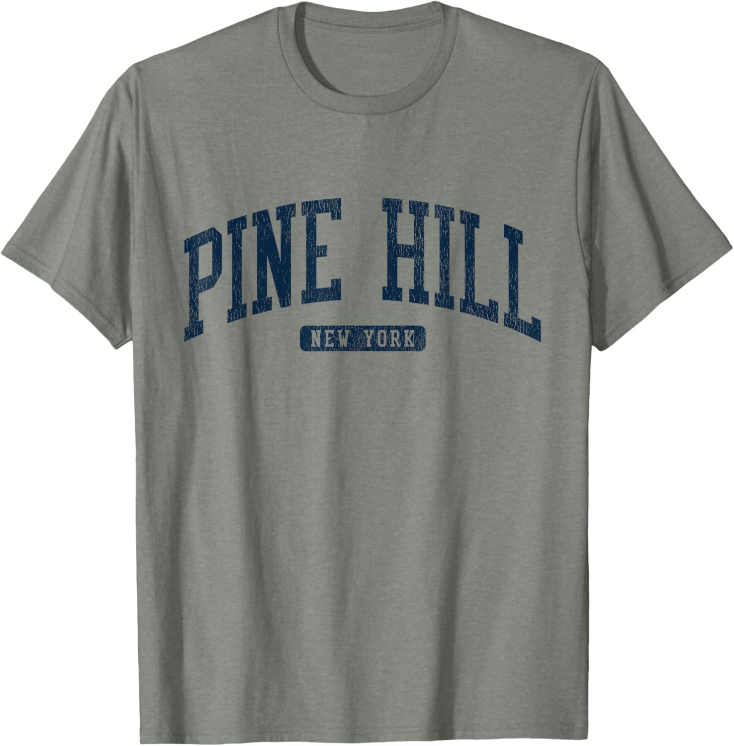 Pine Hill New York College Style Blue T-Shirt for Trendy Students - 9