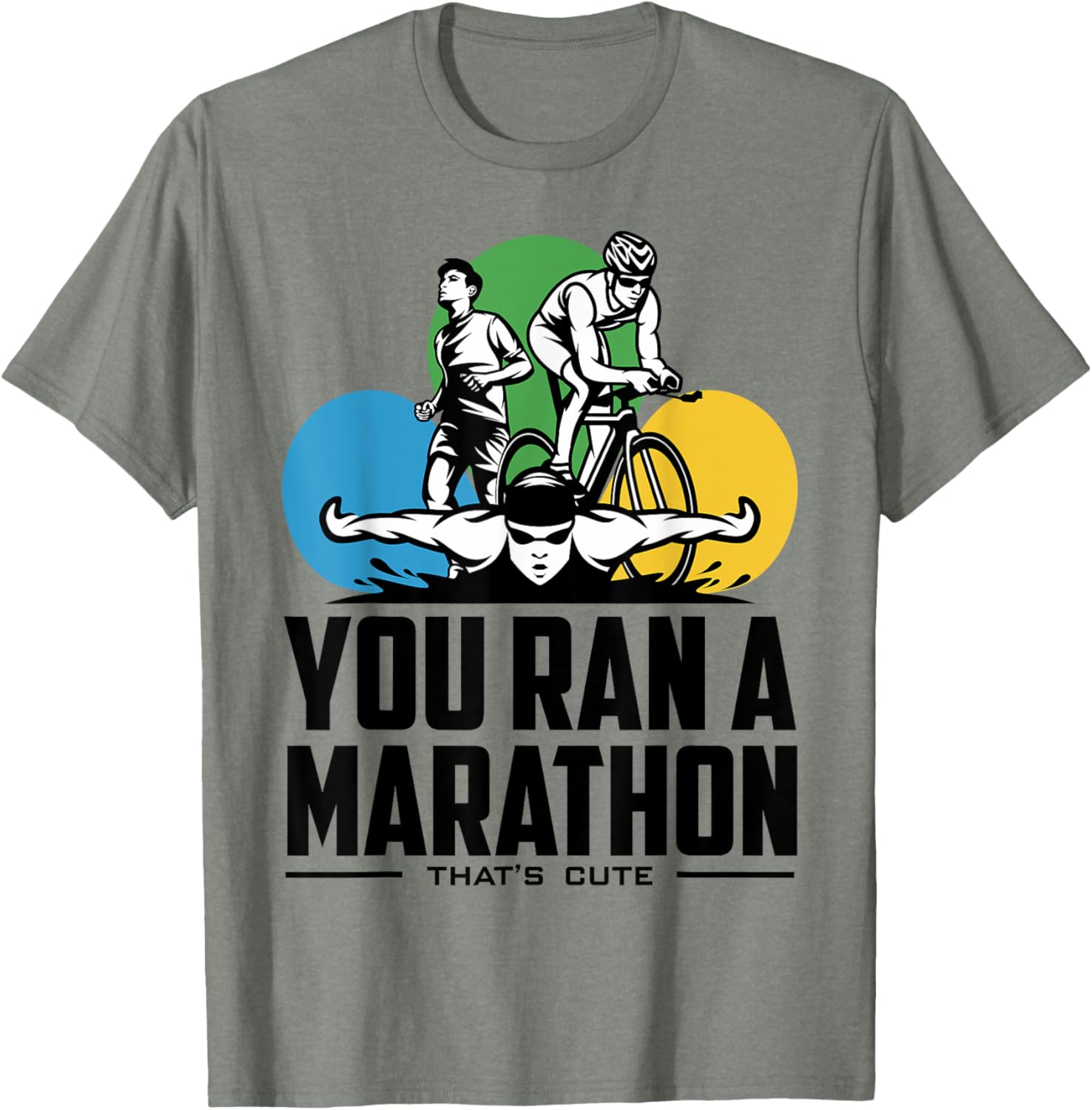 Triathlon Marathoners T-Shirt for Proud Runners | Fun Fitness Tee - 19