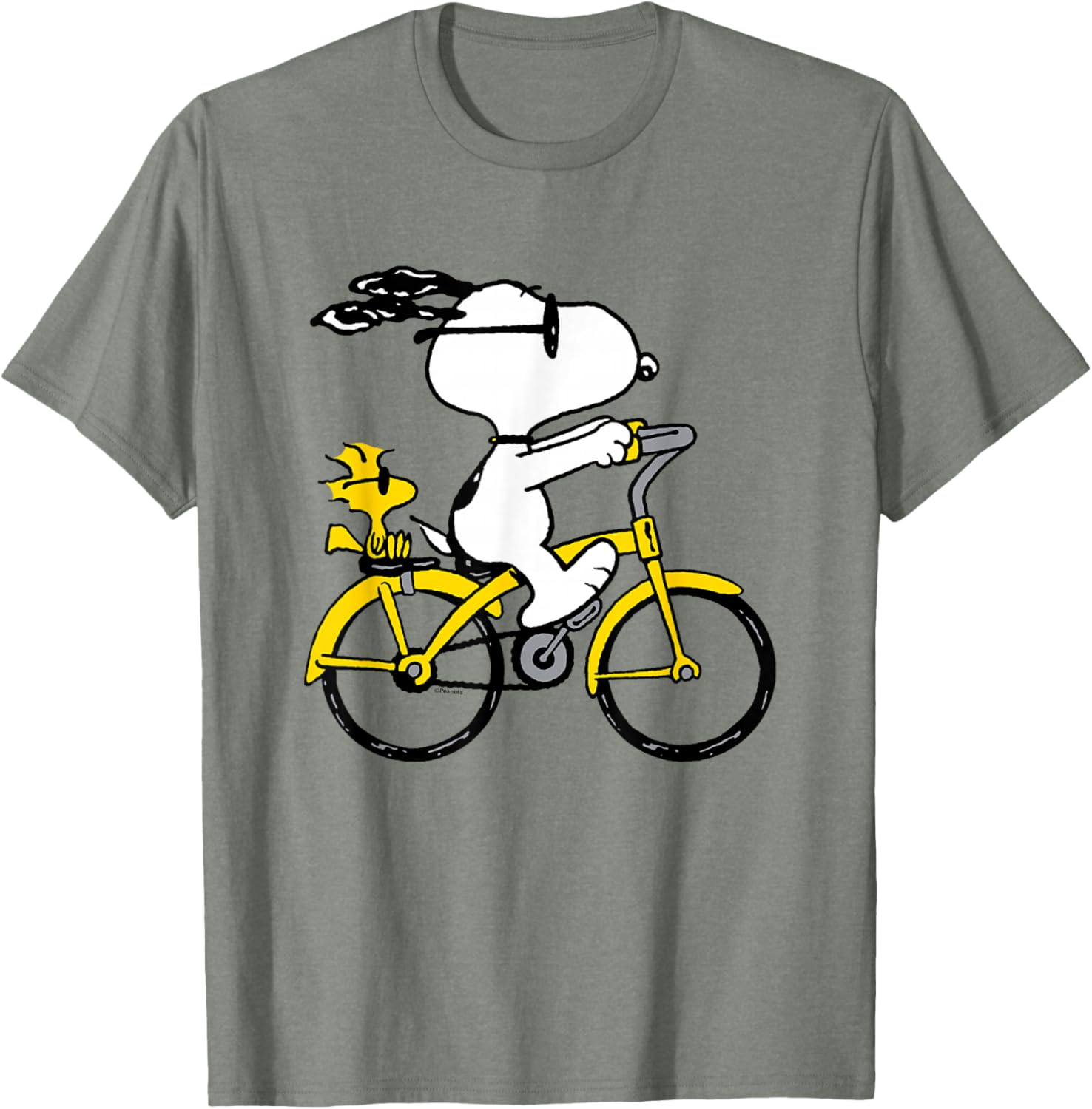 Snoopy and Woodstock Bike Ride T-Shirt for Fun Casual Outfits - 6