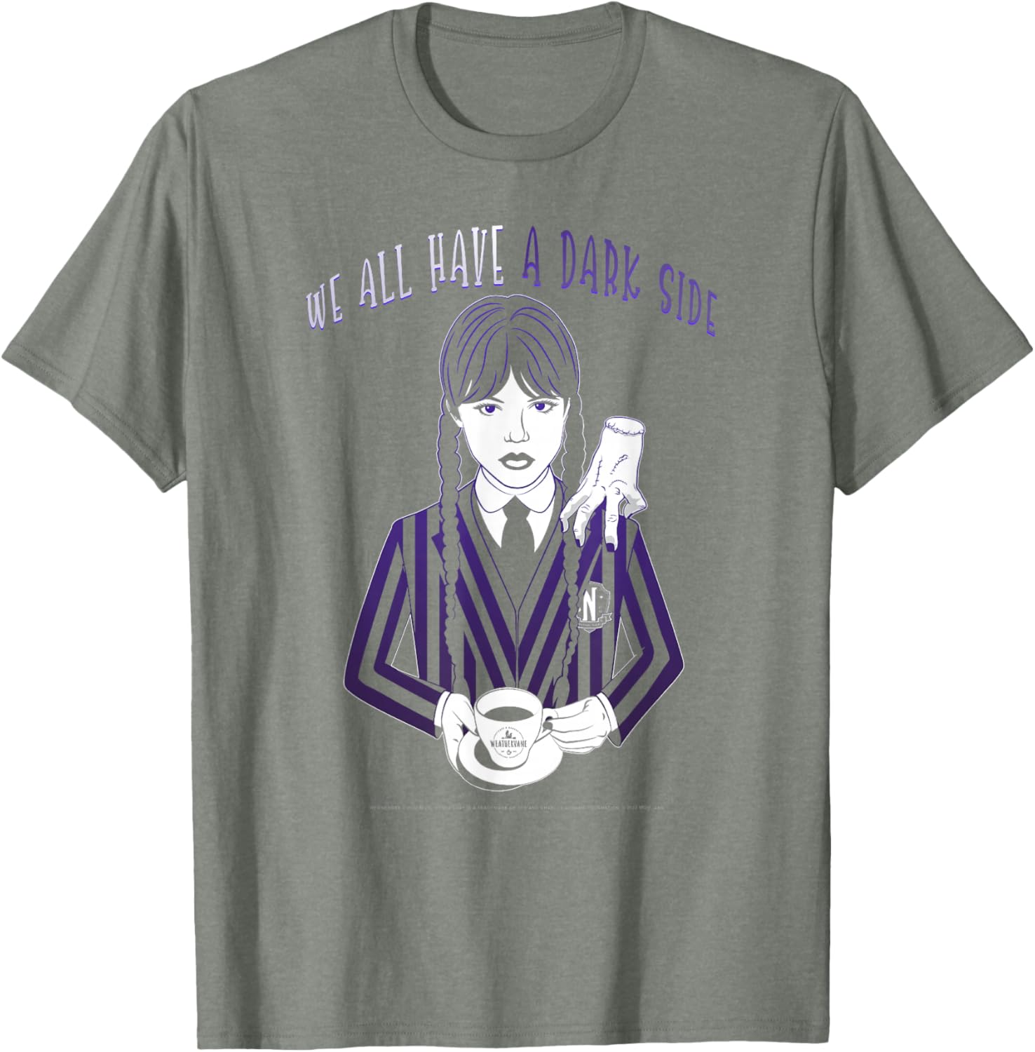Wednesday and Thing Dark Side Quote T-Shirt Perfect for Fans and Gift Ideas - 1