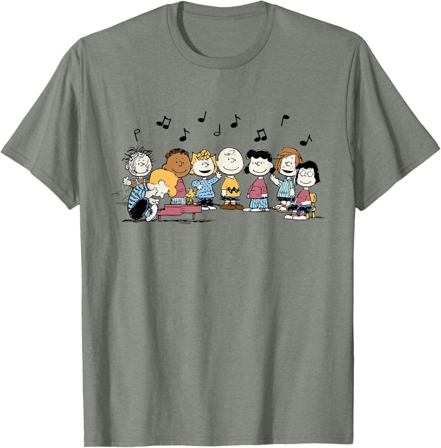 Peanuts Character Music T-Shirt featuring Charlie Brown and Friends - 3