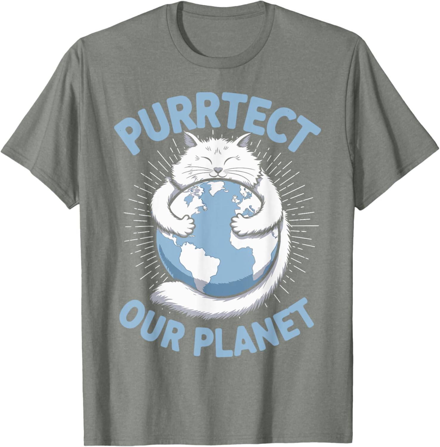 Purrtect Our Planet Cat Lover T-Shirt for Men, Women, and Kids - 1