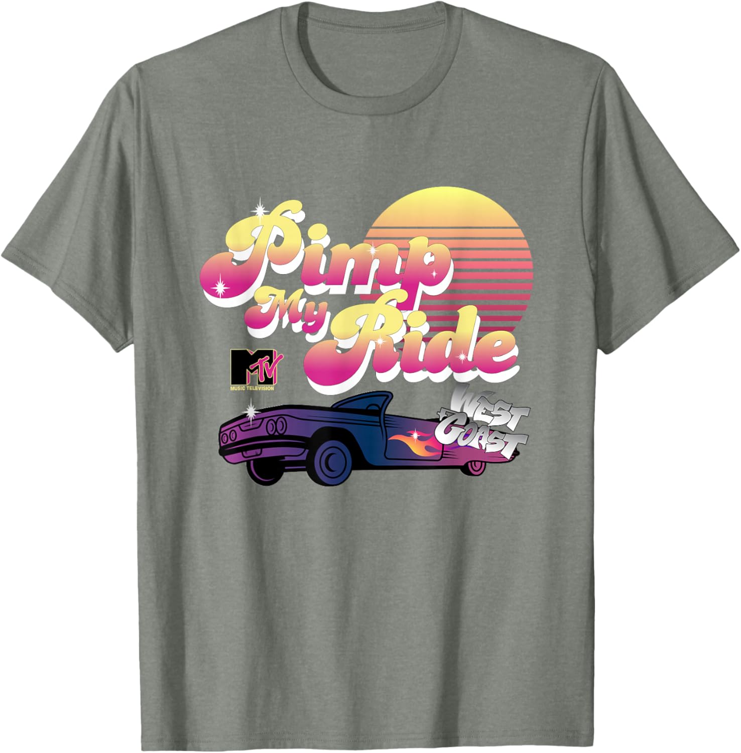 Retro MTV Pimp My Ride West Coast Sunset T-Shirt for Trendy Style - 1