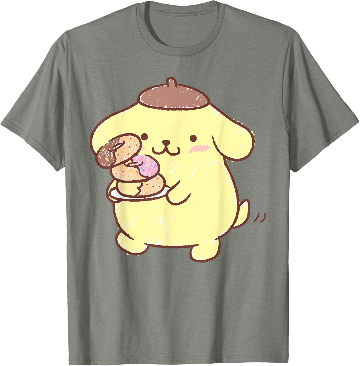 Pompompurin Donuts T-Shirt Cute & Comfy Clothing for Fans - 14