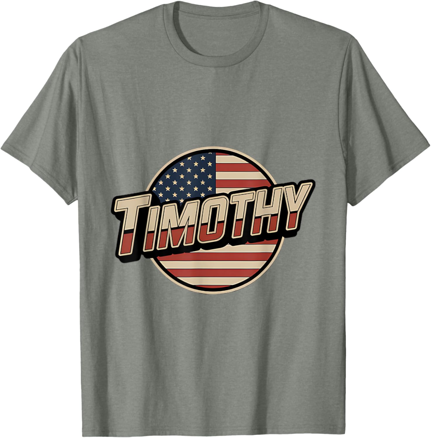 Personalized TIMOTHY USA Flag T-Shirt for Patriotic Americans - 4