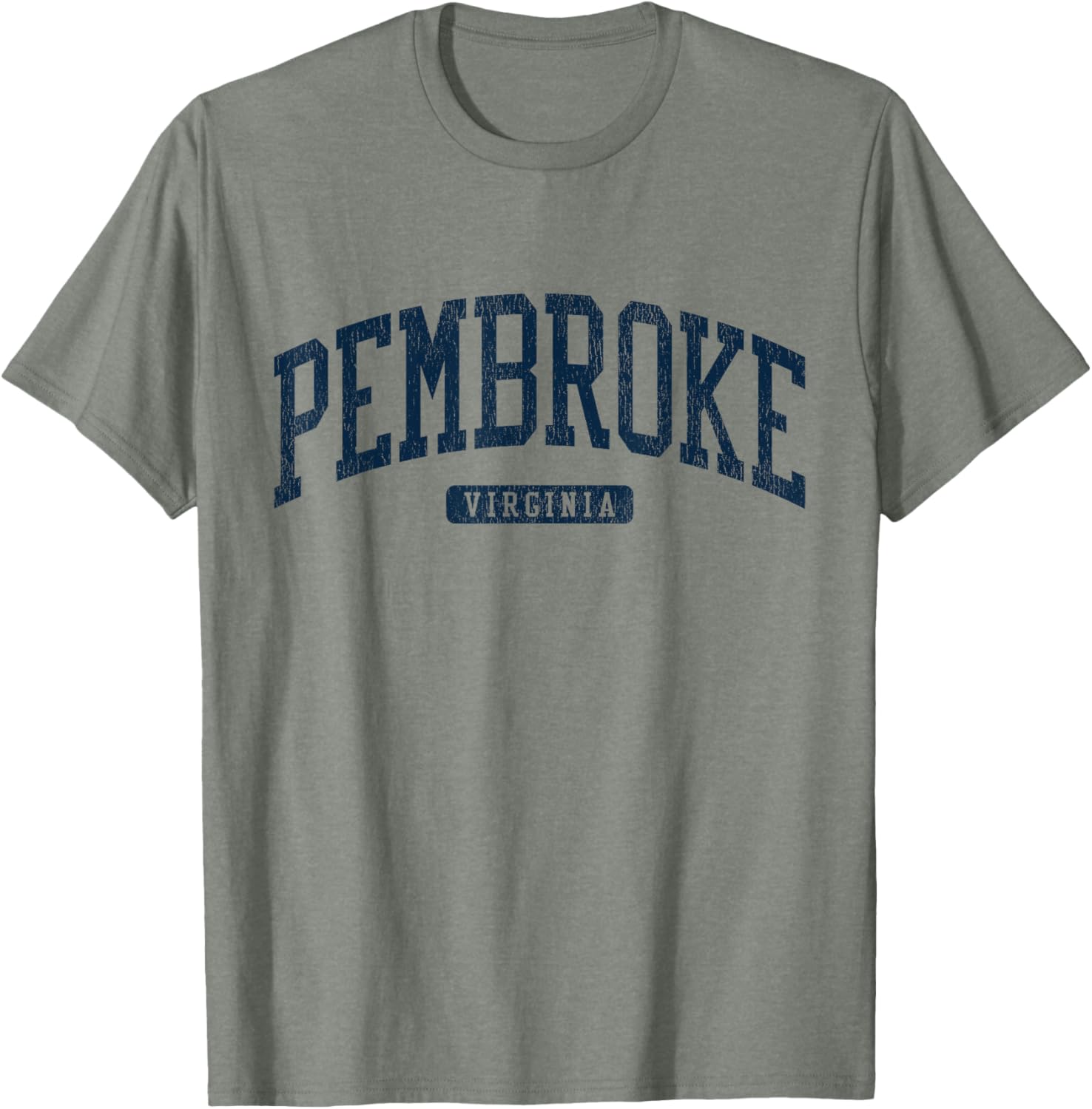 Pembroke Virginia College University Style Blue T-Shirt for Students - 7