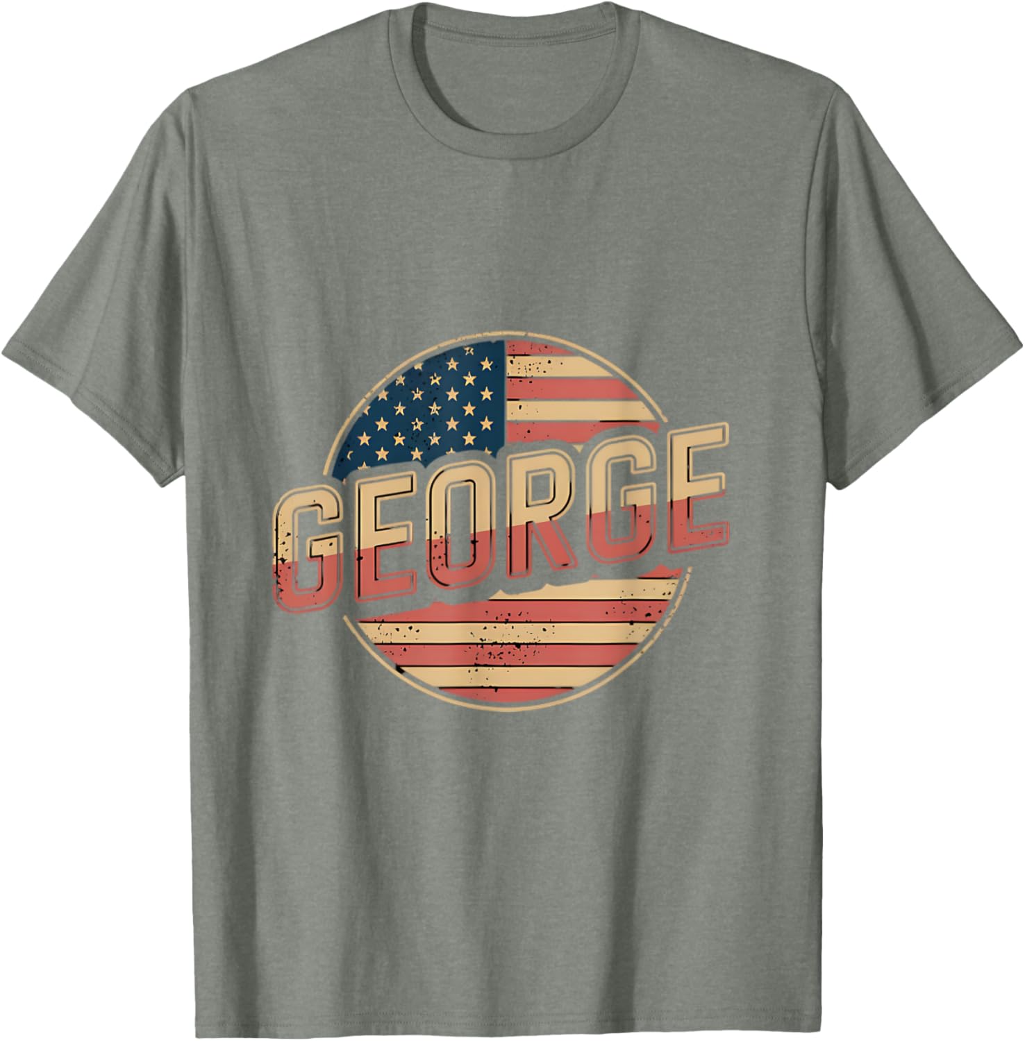 Personalized GEORGE USA Flag T-Shirt for Patriotic Style and Comfort - 14