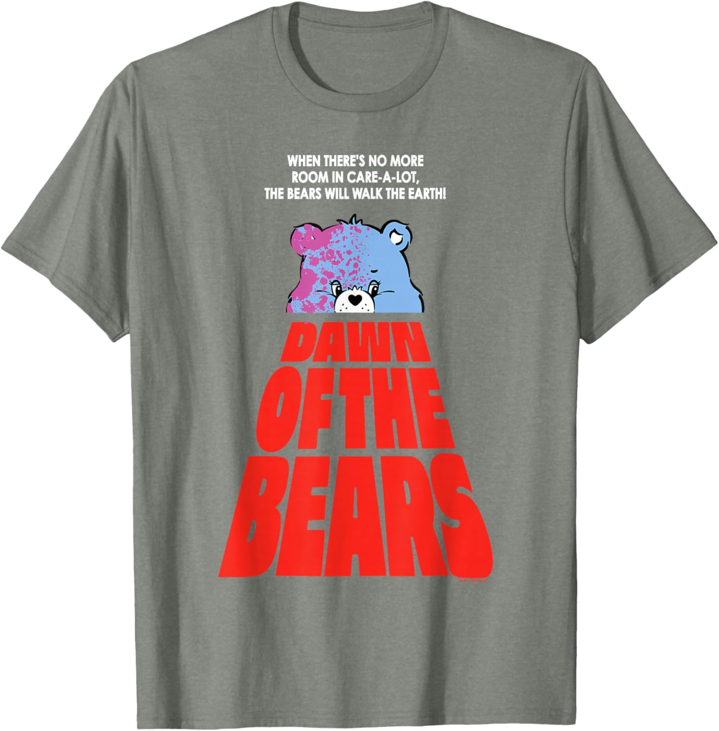 Care Bears Halloween Dawn Of The Bears Fun Horror Movie Poster T-Shirt - 3