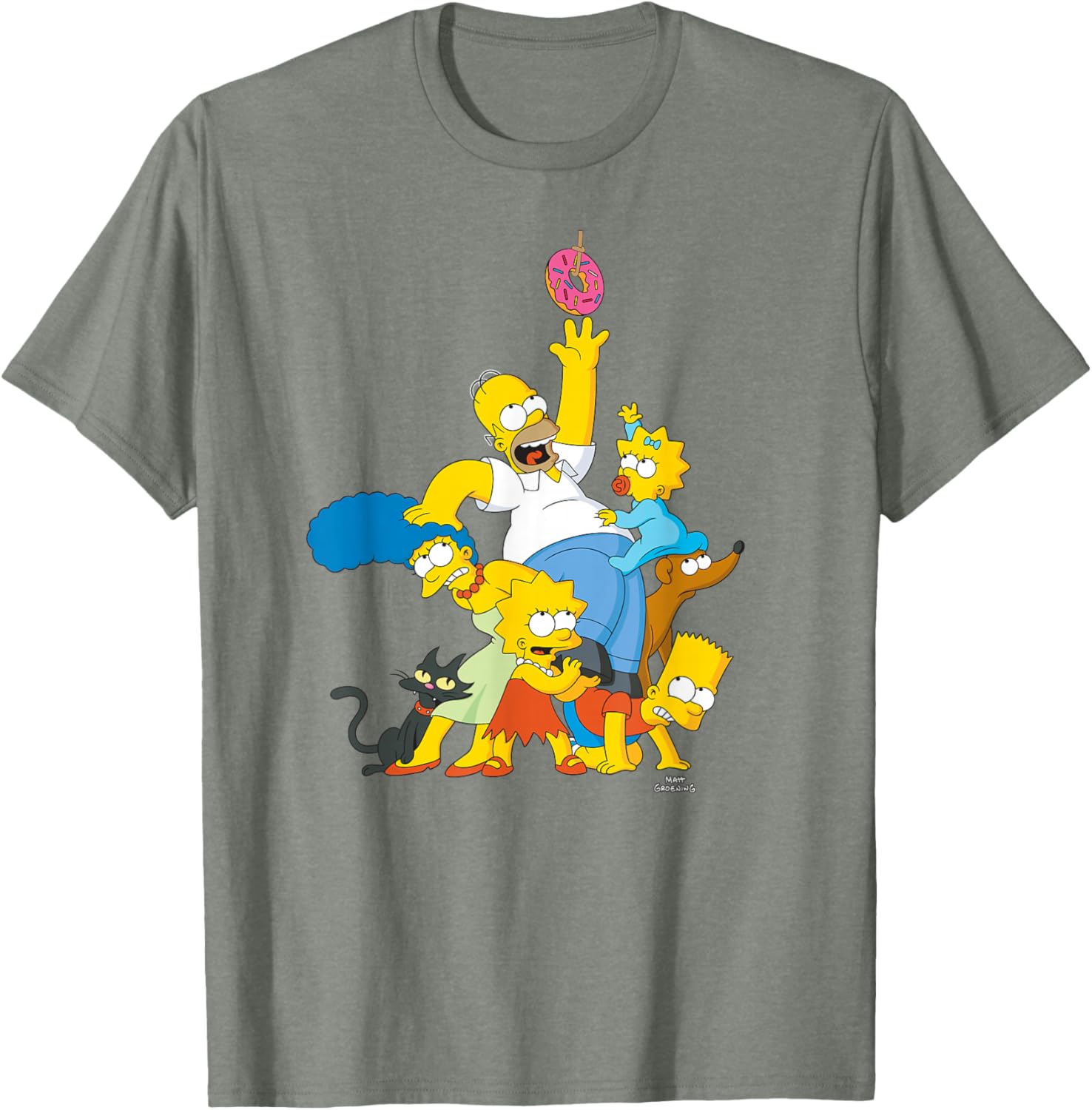 The Simpsons Family Donut Reach T-Shirt for Fun and Stylish Fans - 12