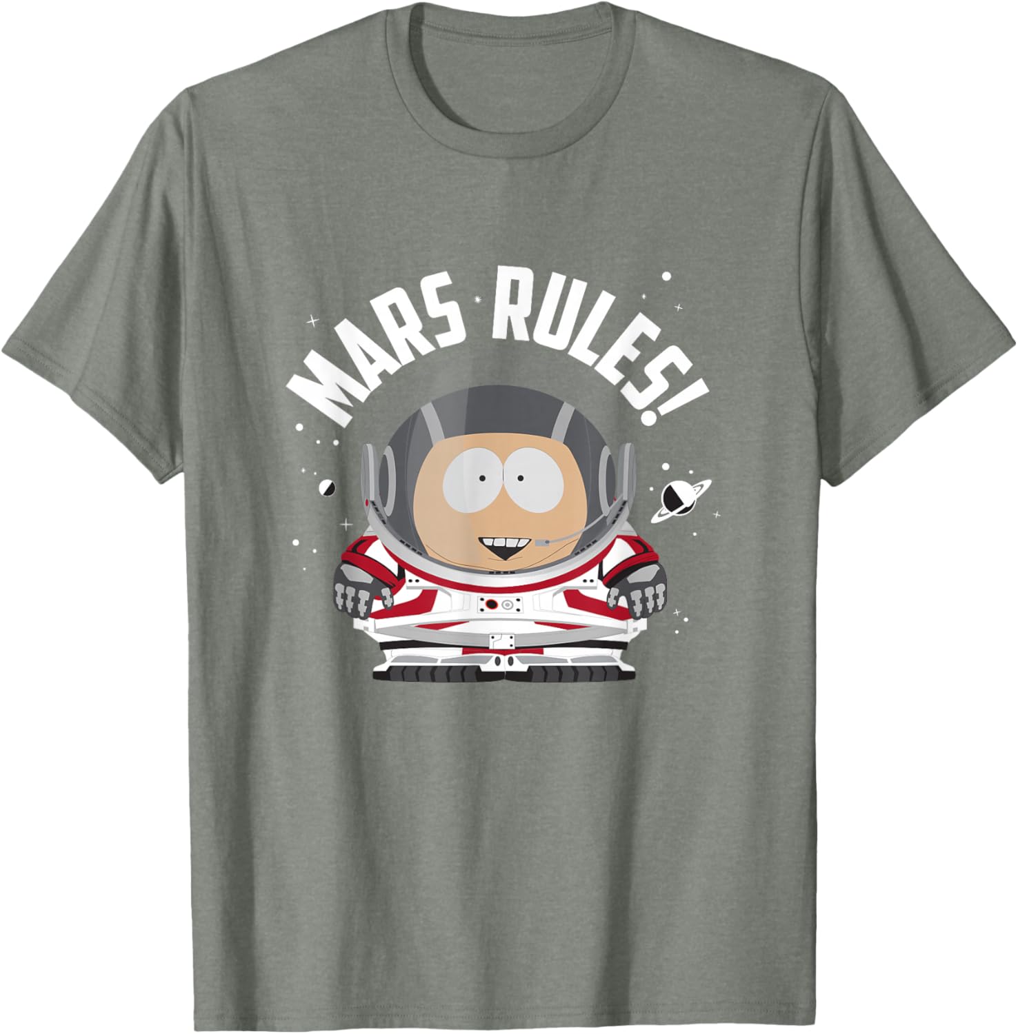 South Park Cartman Astronaut Mars Rules T-Shirt for Fun Casual Wear - 11