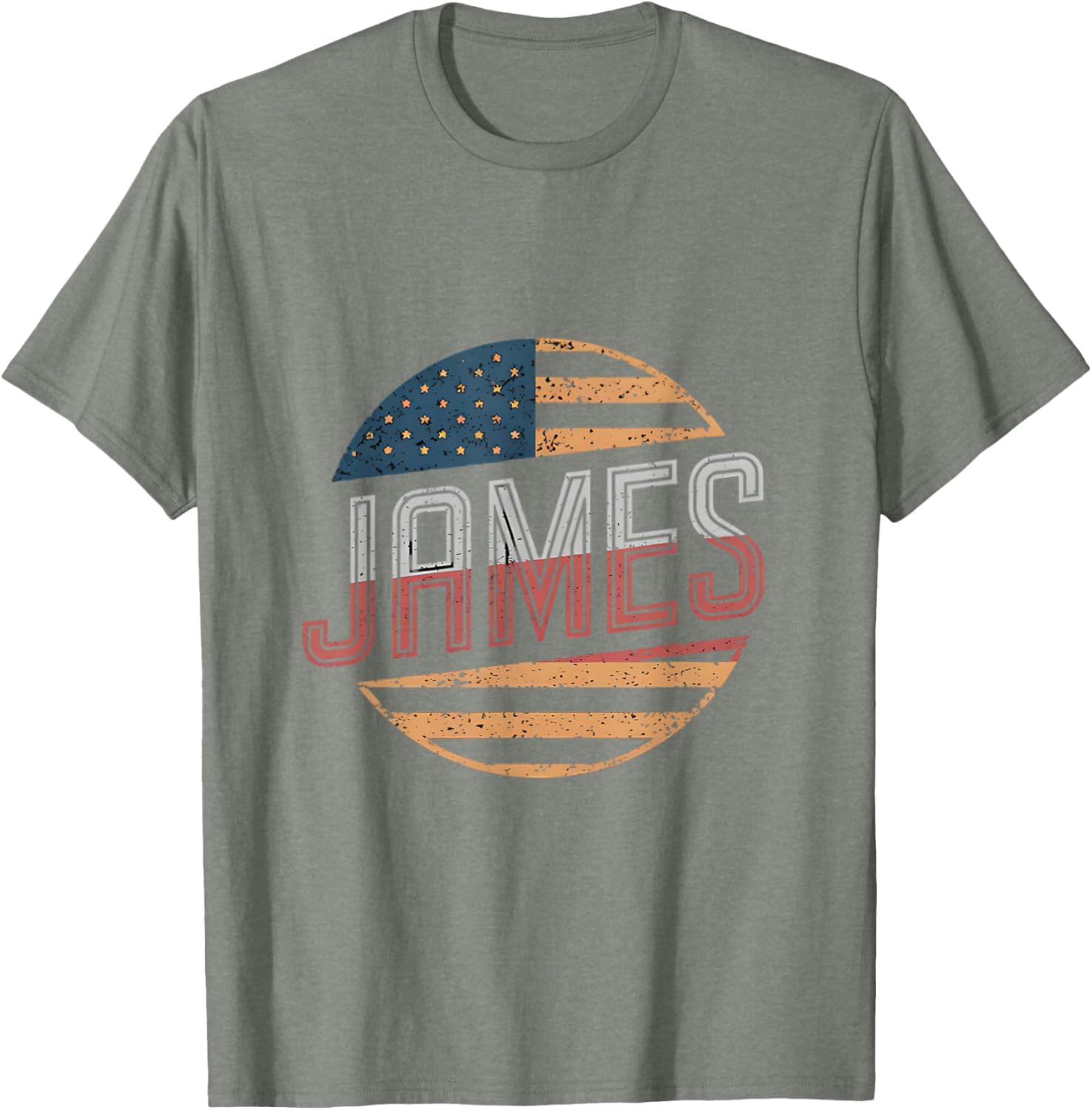 Personalized JAMES USA Flag T-Shirt for Patriotic Style and Comfort - 2