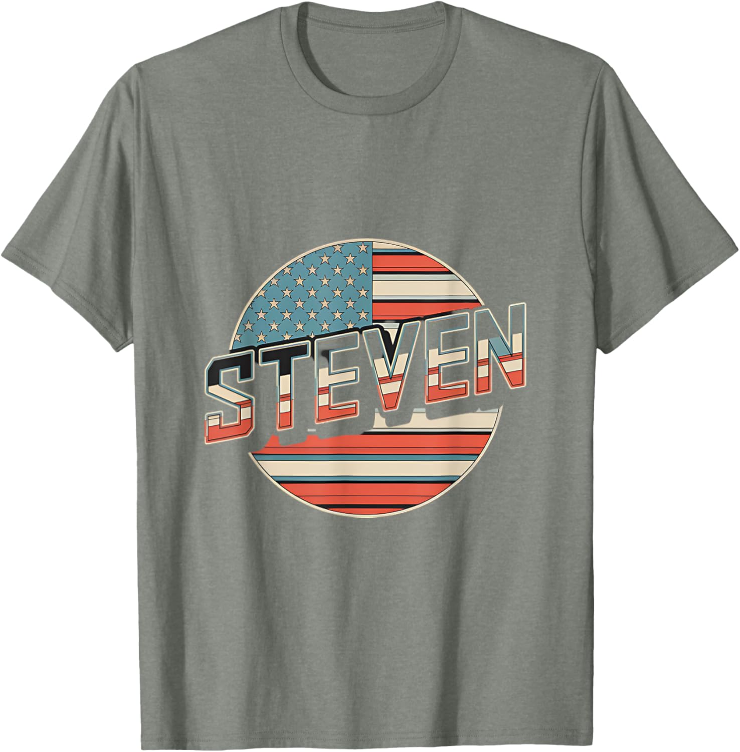 Personalized STEVEN USA Flag T-Shirt for Patriots - Perfect for Any Occasion - 1