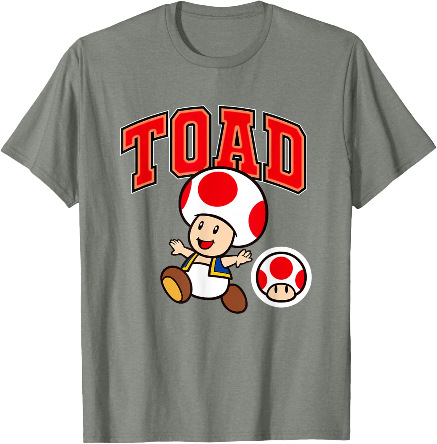 Super Mario Toad Collegiate Style T-Shirt for Fun Gaming Fashion - 23