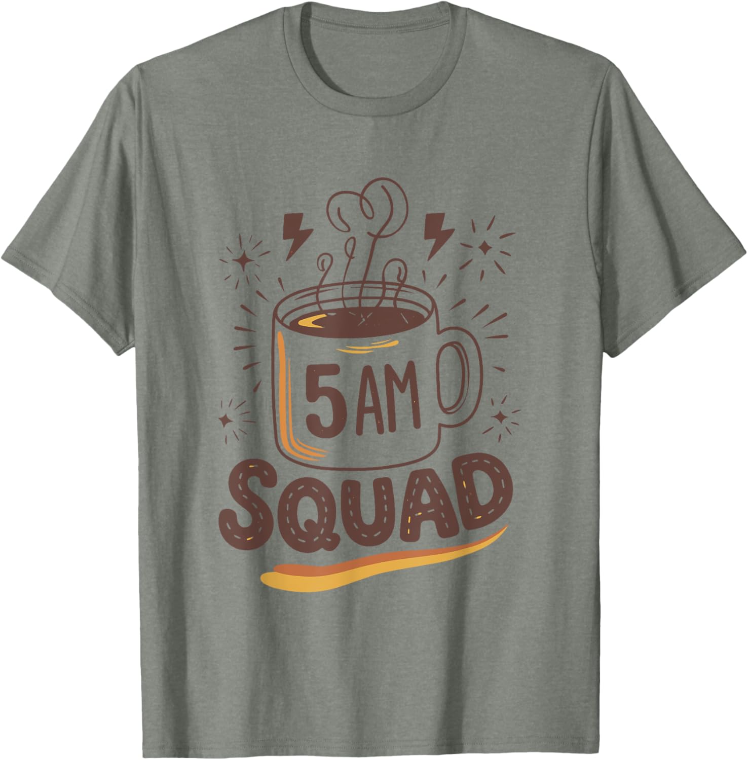 5AM Squad Coffee Energy Boost T-Shirt for Morning Motivation - 2