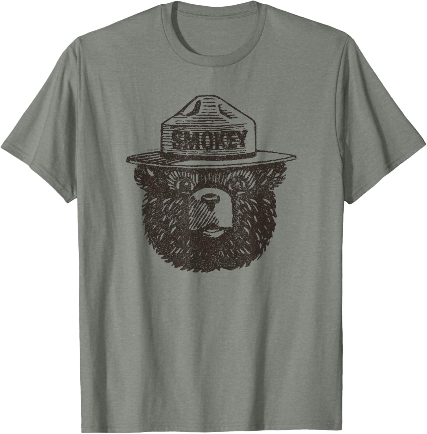 Smokey Bear Portrait T-Shirt for Nature Lovers and Wildlife Fans - 2