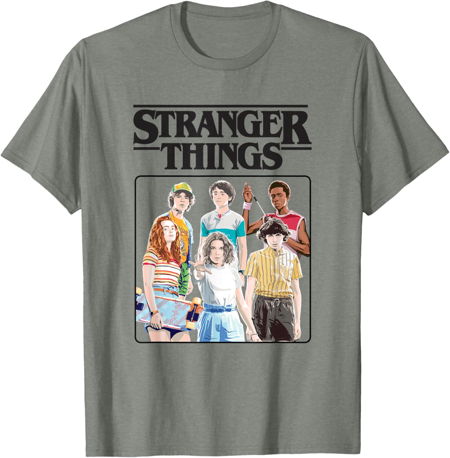 Stranger Things Vintage Eighties T-Shirt with Retro Group Logo Design - 9