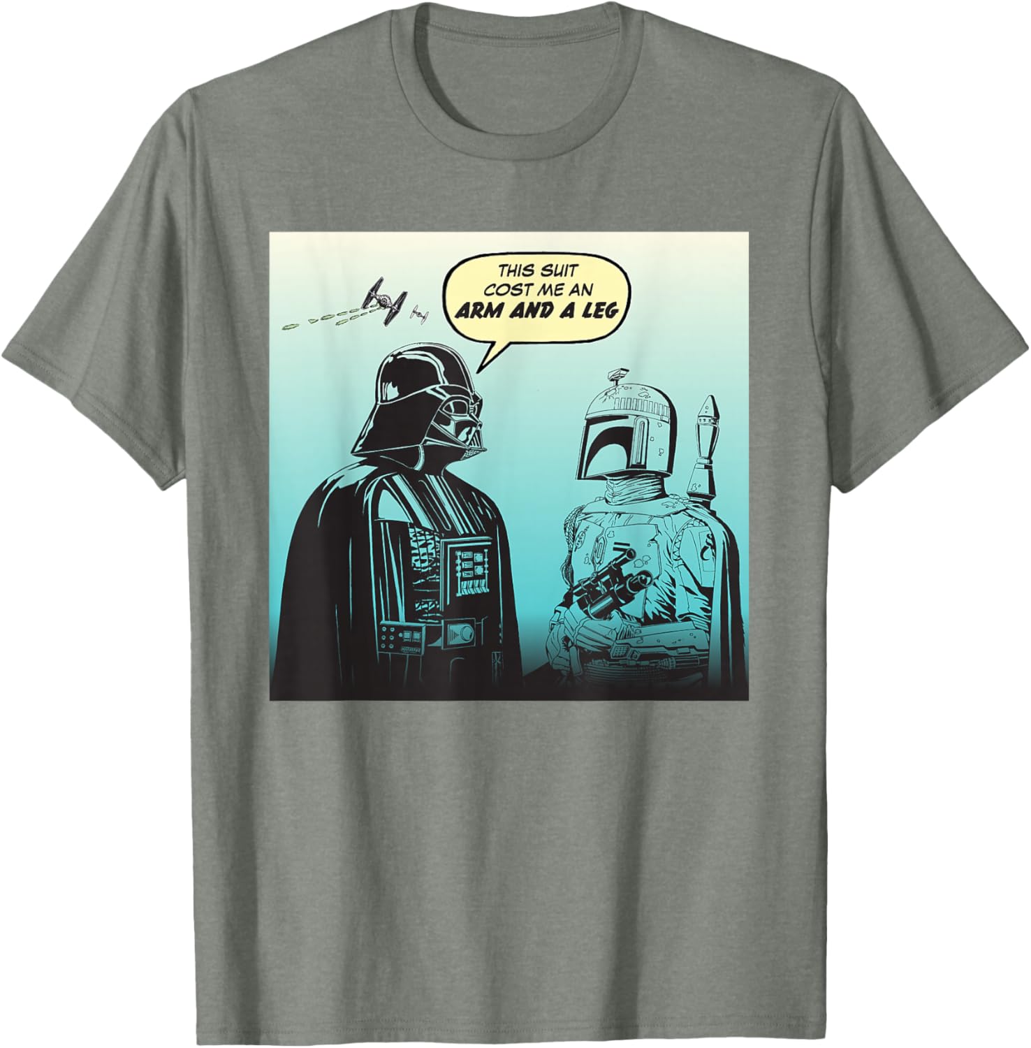 Star Wars Funny Darth Vader and Boba Fett Comic T-Shirt for Fans - 1