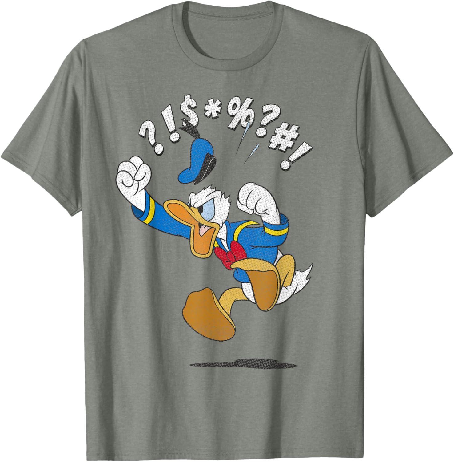 Vintage Donald Duck Angry Jump T-Shirt featuring Disney Mickey and Friends - 3