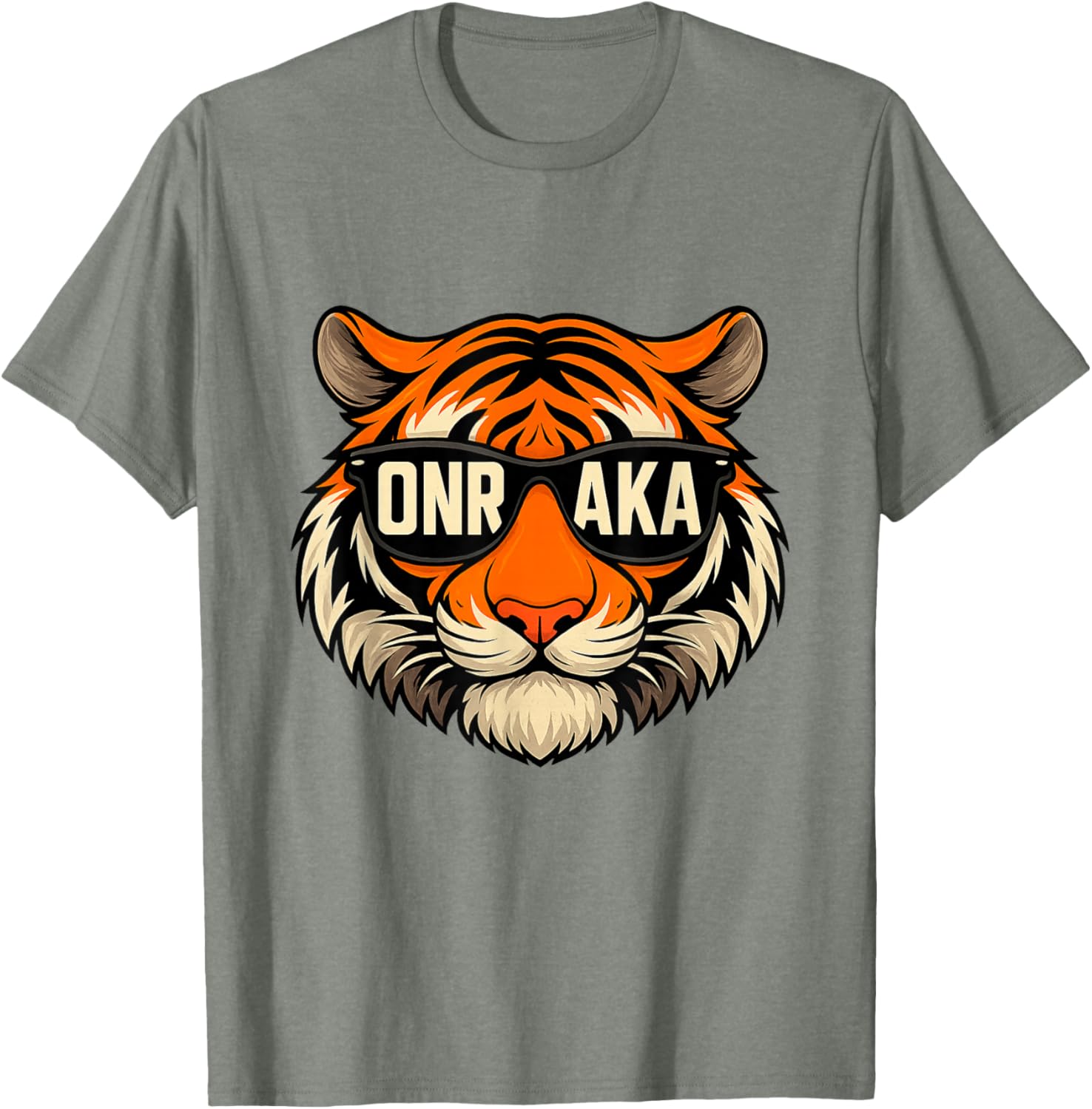 Vintage Tiger Graphic T-Shirt Onrakas Retro Sunglasses Unity Apparel - 8