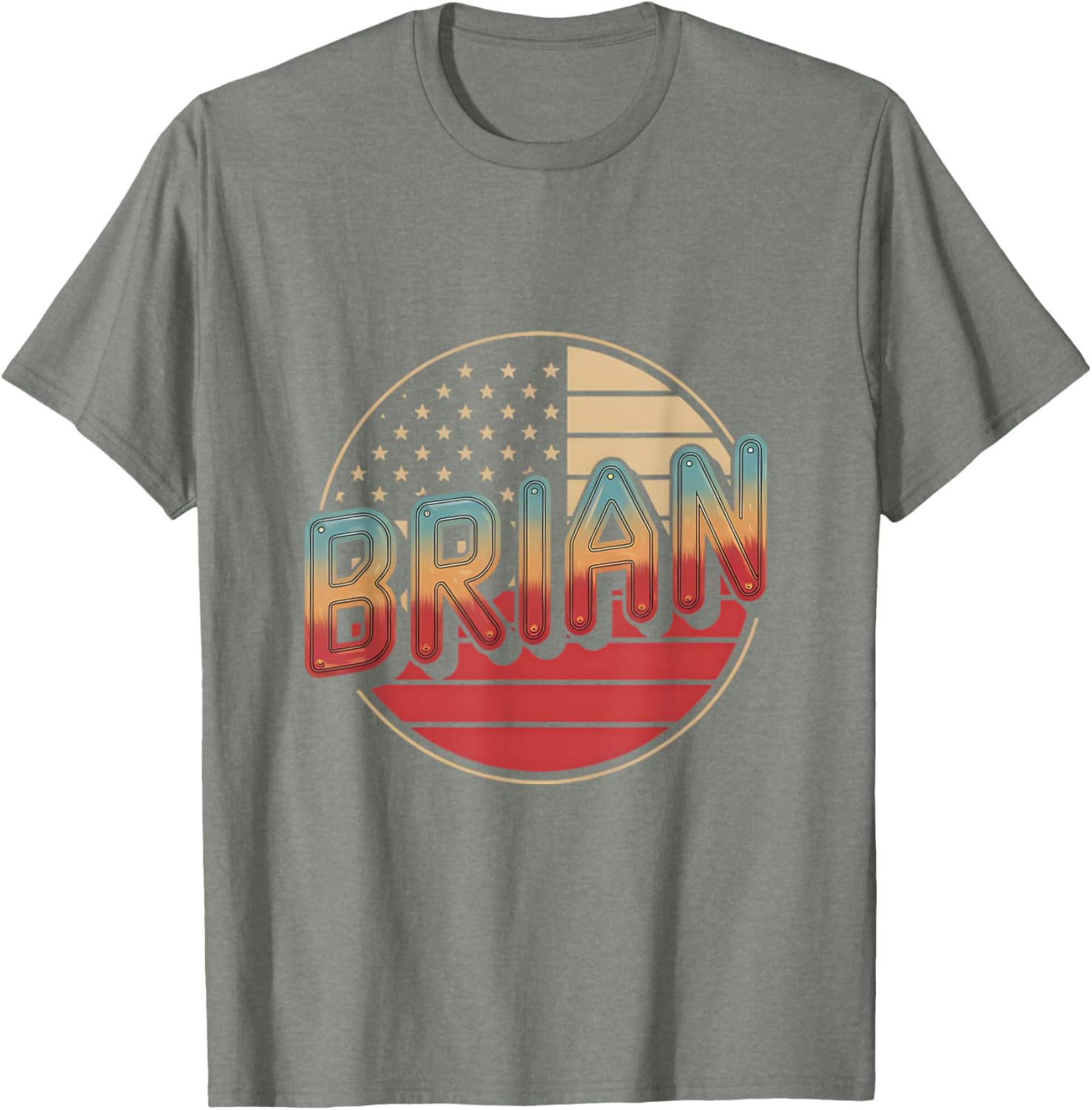 Personalized BRIAN USA Flag Patriot T-Shirt for Proud Americans - 15